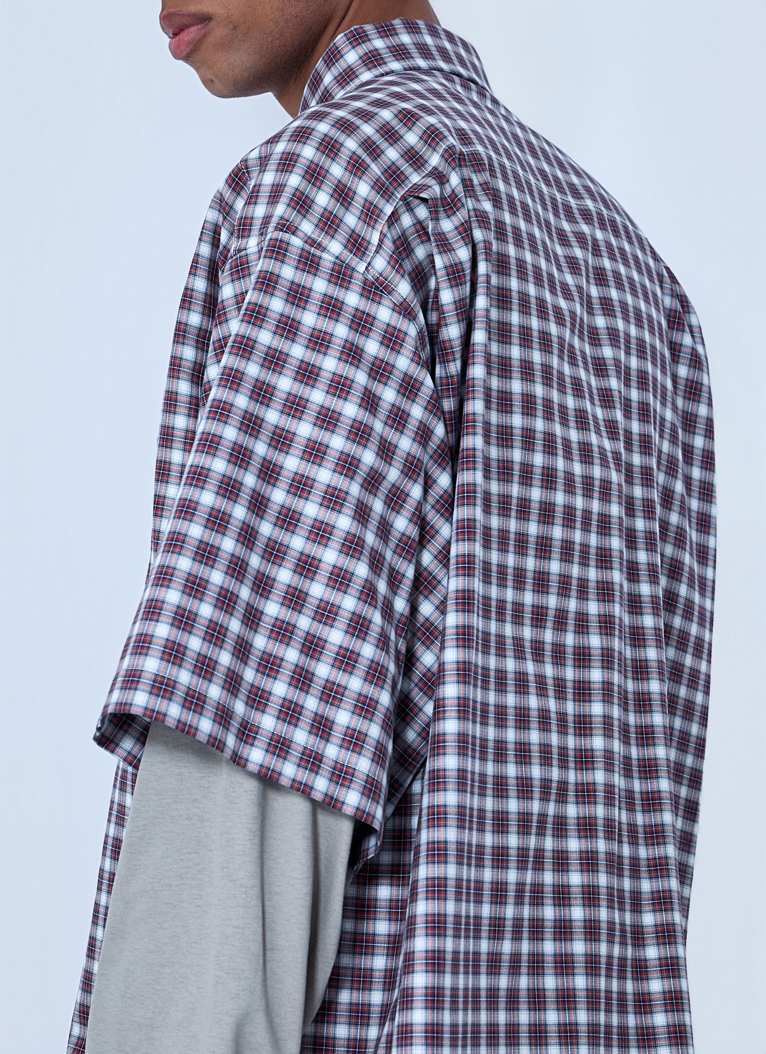 Balenciaga Layered Check Shirt Size US XL / EU 56 / 4 - 6 Thumbnail