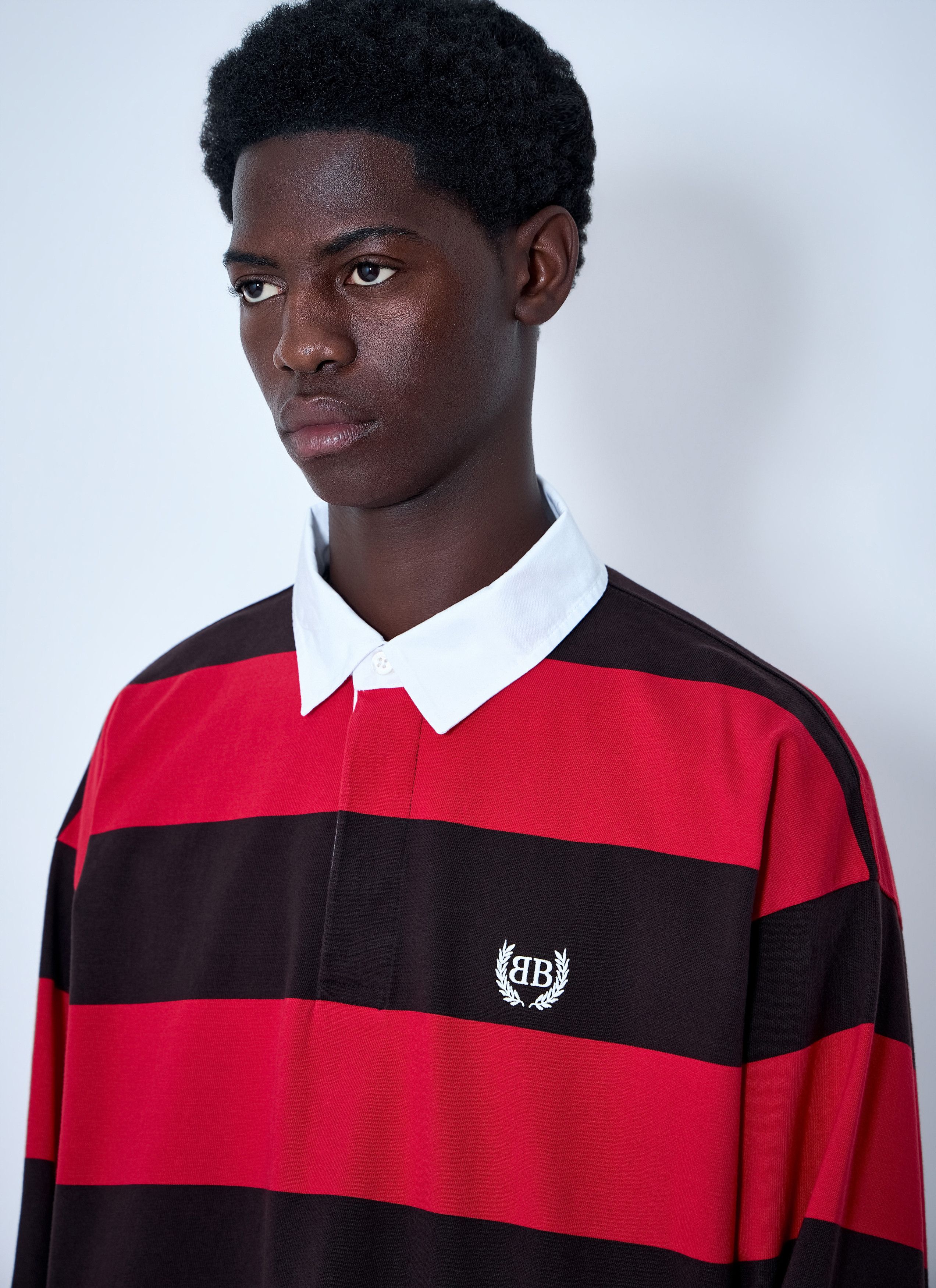 Balenciaga Striped Rugby T-Shirt Size US L / EU 52-54 / 3 - 6 Thumbnail