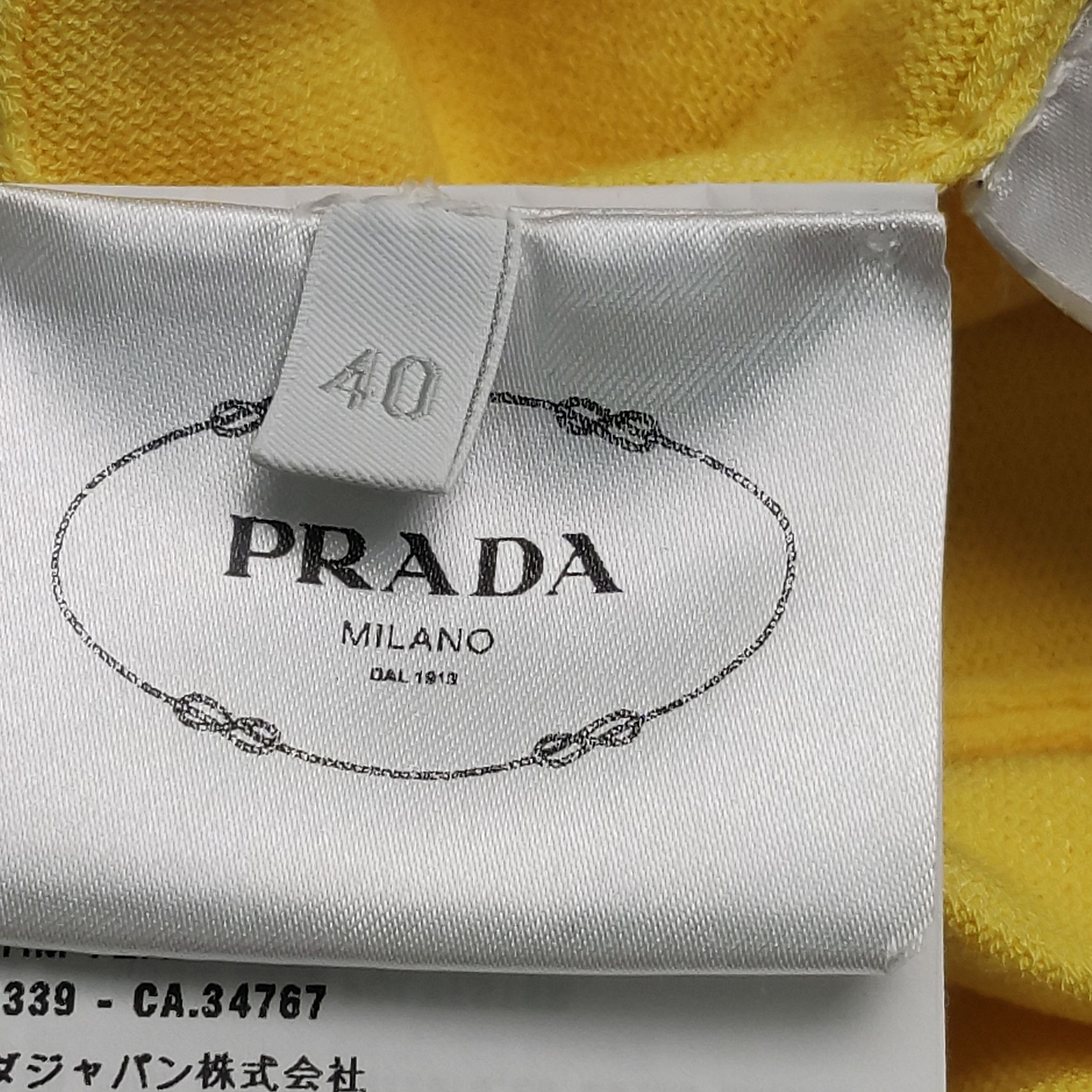 Prada Prada Yellow Cutout Logo Knit Sweater Size 40 Size S / US 4 / IT 40 - 9 Thumbnail