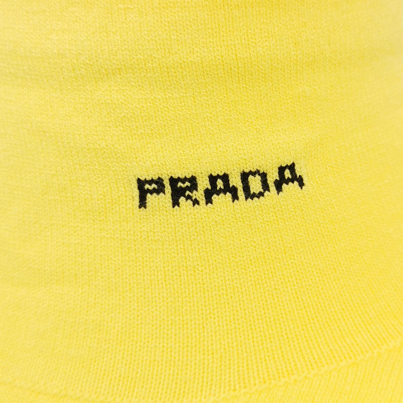 Prada Prada Yellow Cutout Logo Knit Sweater Size 40 Size S / US 4 / IT 40 - 3 Thumbnail