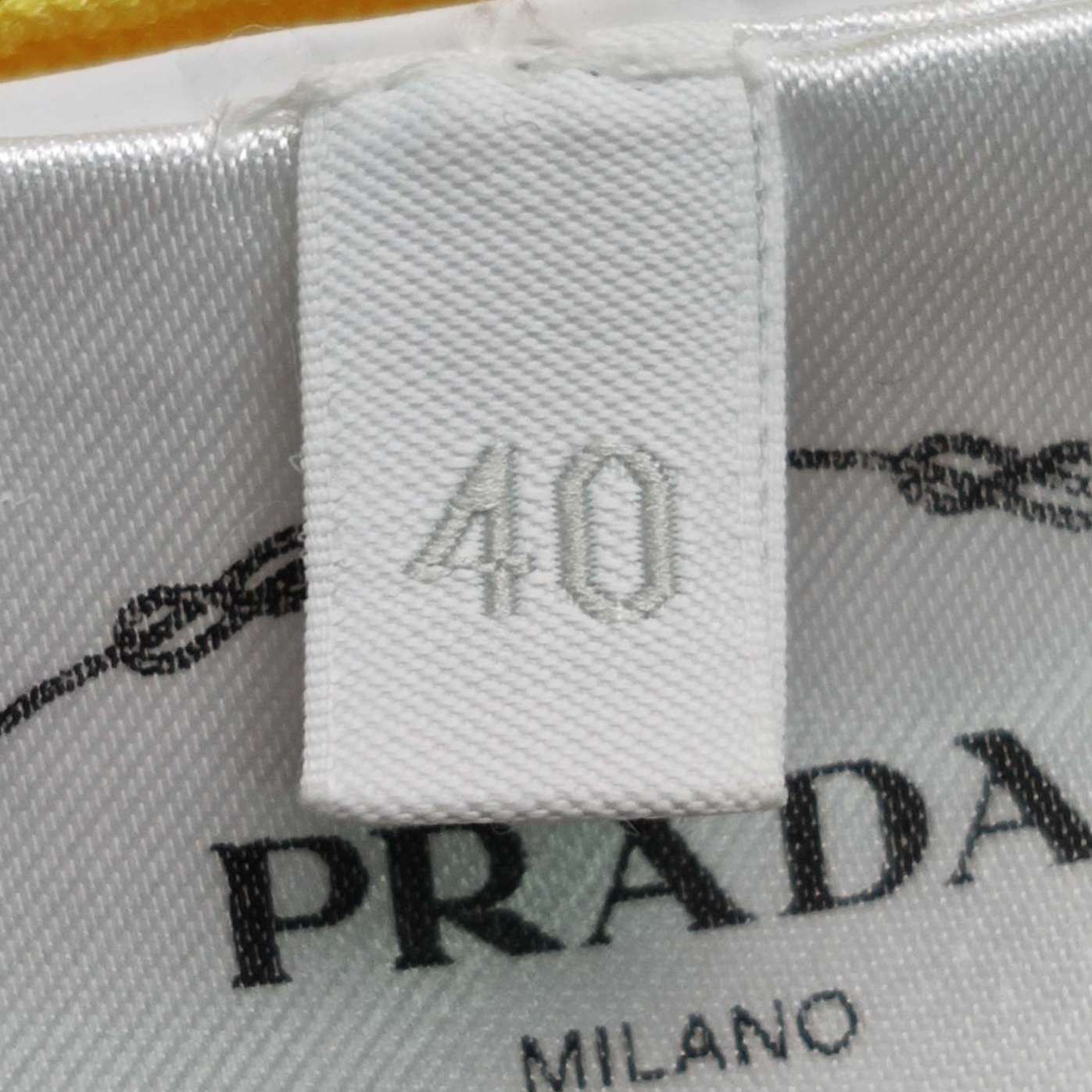 Prada Prada Yellow Cutout Logo Knit Sweater Size 40 Size S / US 4 / IT 40 - 6 Thumbnail