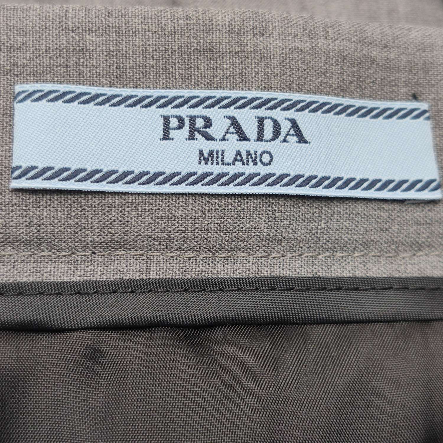 Prada Prada Gray Wool Pleated Trousers Size IT 40 Size 27" / US 4 / IT 40 - 5 Thumbnail