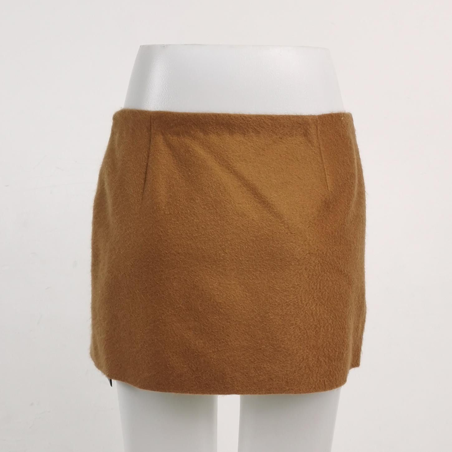 Prada Prada Brown Cashmere Mini Skirt Size 36 Size 25" / US 0 / IT 36 - 2 Thumbnail