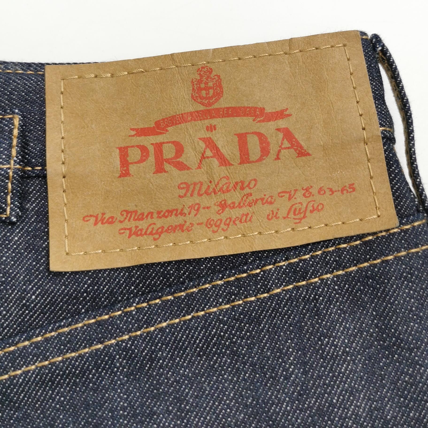 Prada Prada Denim Mini Skirt Size 36 Size 25" / US 0 / IT 36 - 4 Thumbnail
