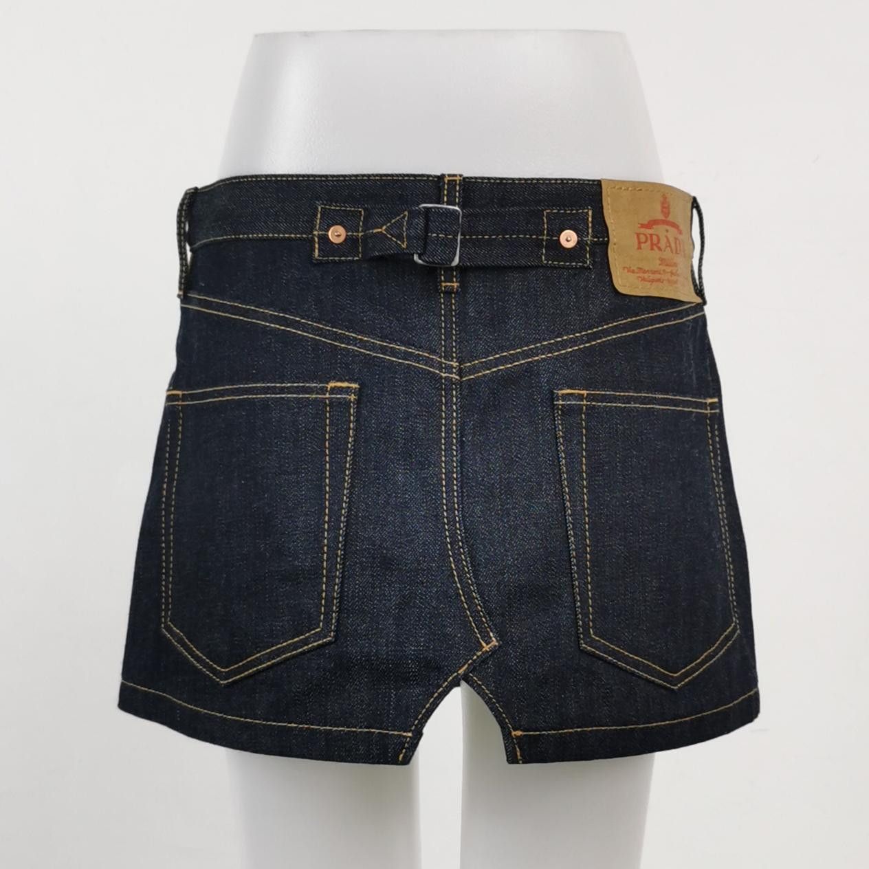 Prada Prada Denim Mini Skirt Size 36 Size 25" / US 0 / IT 36 - 2 Thumbnail