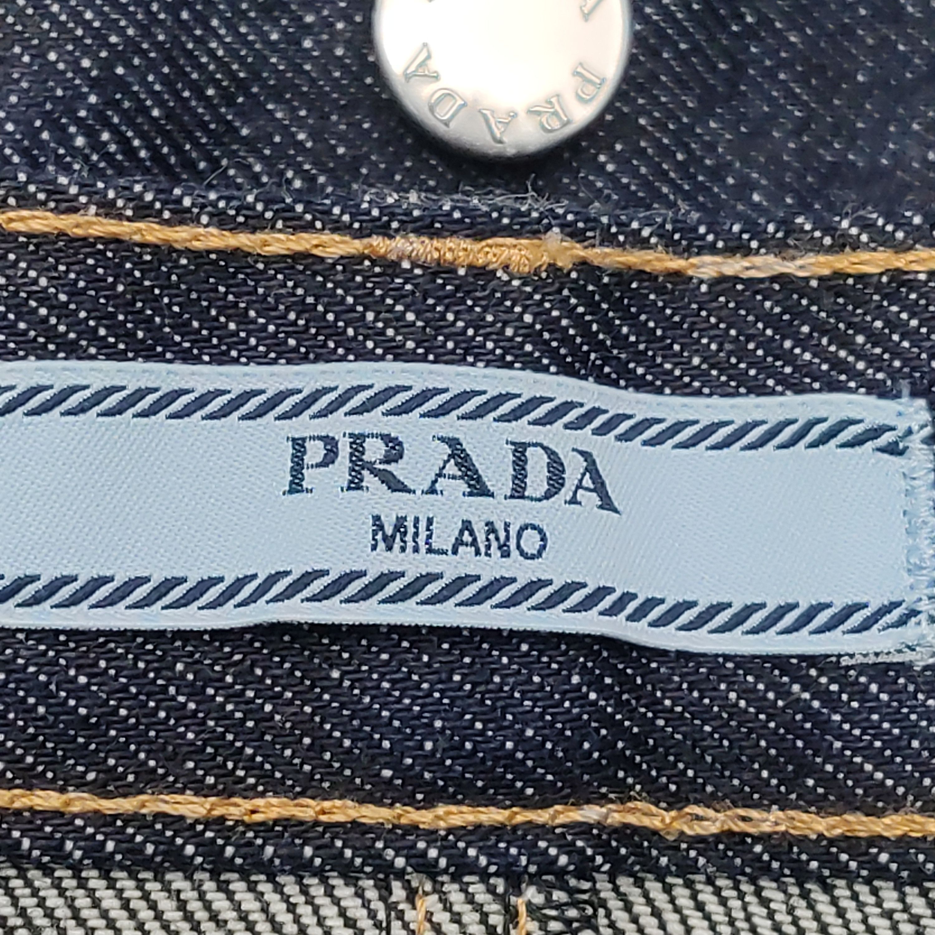 Prada Prada Denim Mini Skirt Size 36 Size 25" / US 0 / IT 36 - 6 Thumbnail