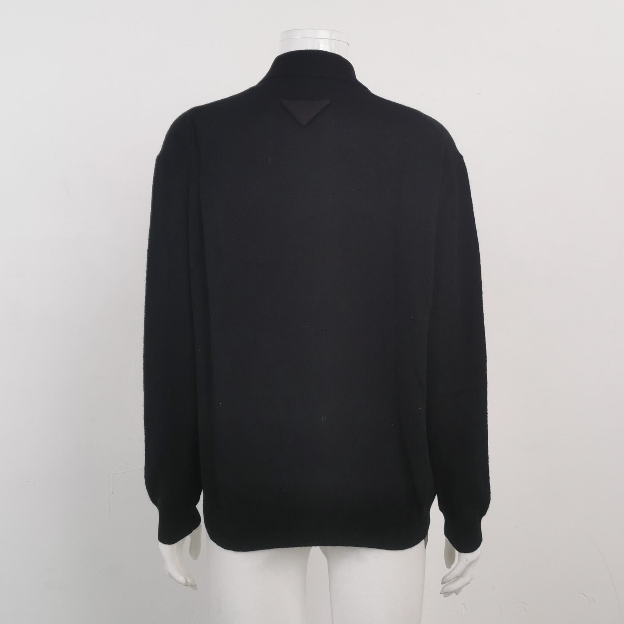 Prada Prada Black Cashmere Polo Shirt Size 40 Size S / US 4 / IT 40 - 2 Thumbnail