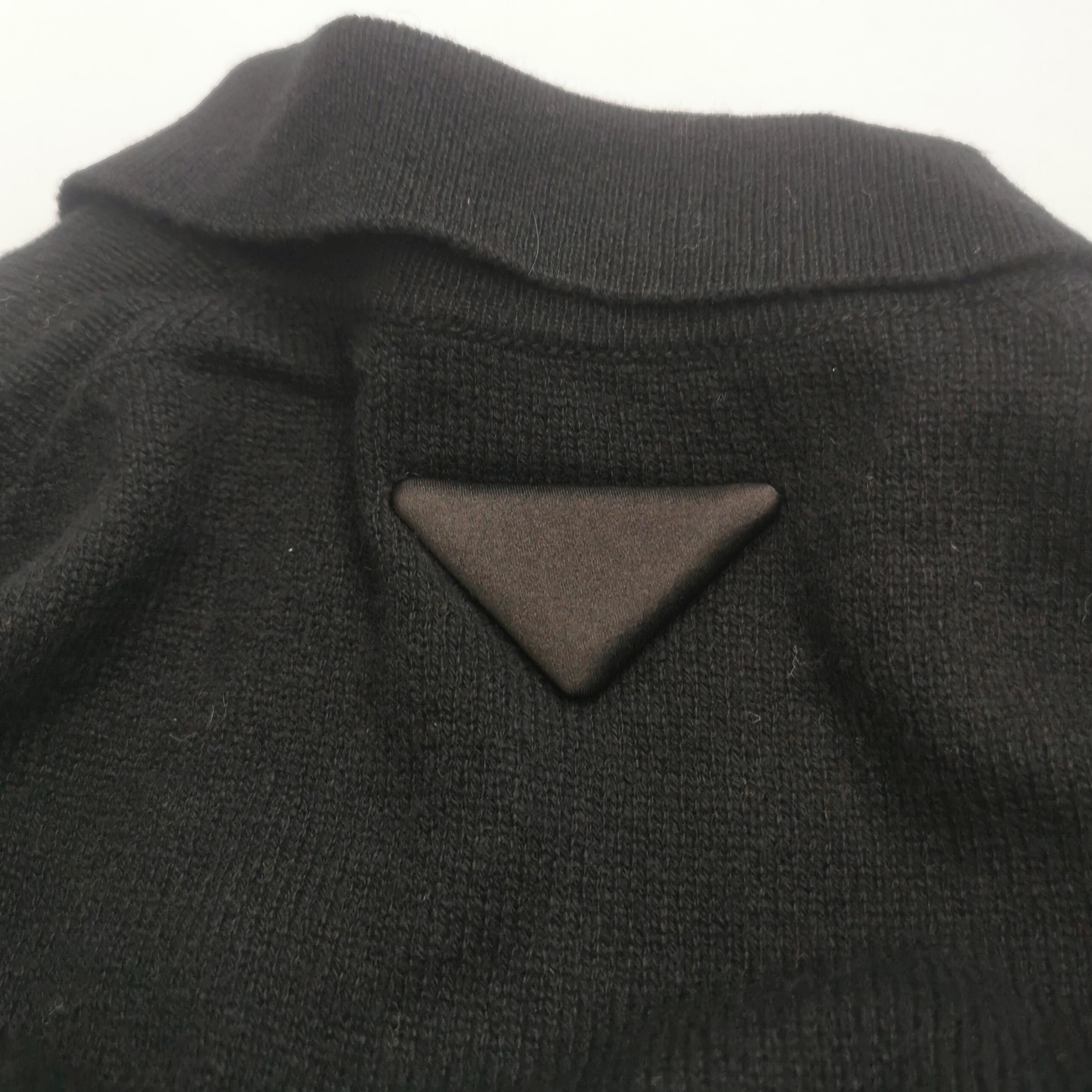 Prada Prada Black Cashmere Polo Shirt Size 40 Size S / US 4 / IT 40 - 3 Thumbnail