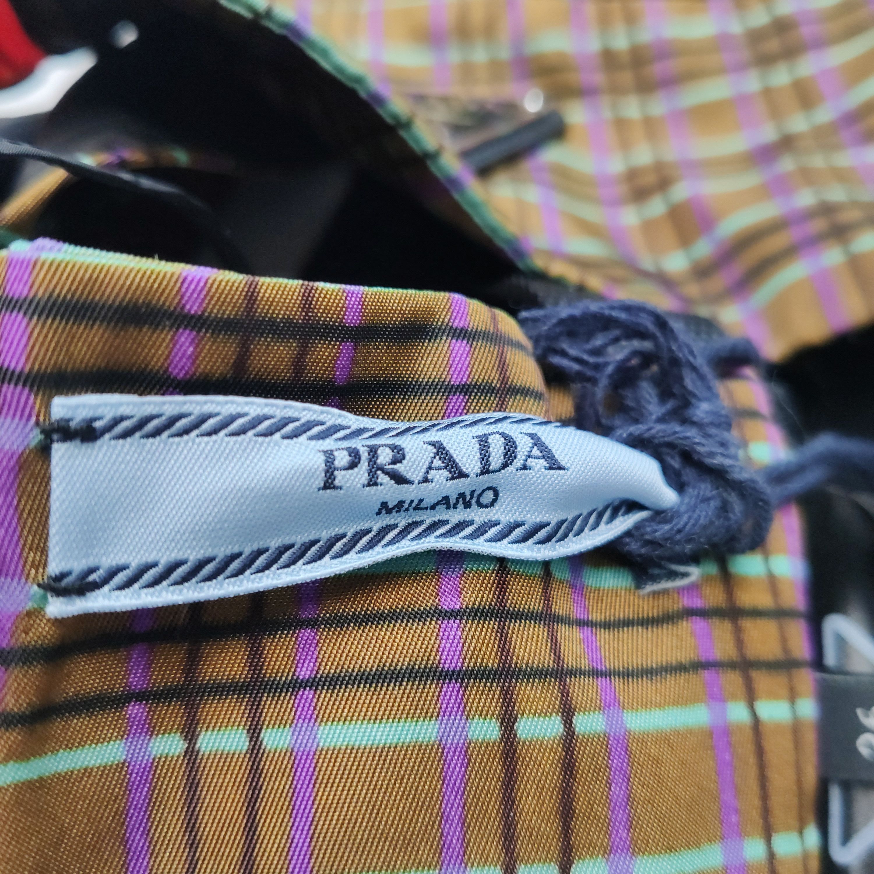 Prada Prada Plaid Nylon Crop Top Size 36 Size XS / US 0-2 / IT 36-38 - 5 Thumbnail