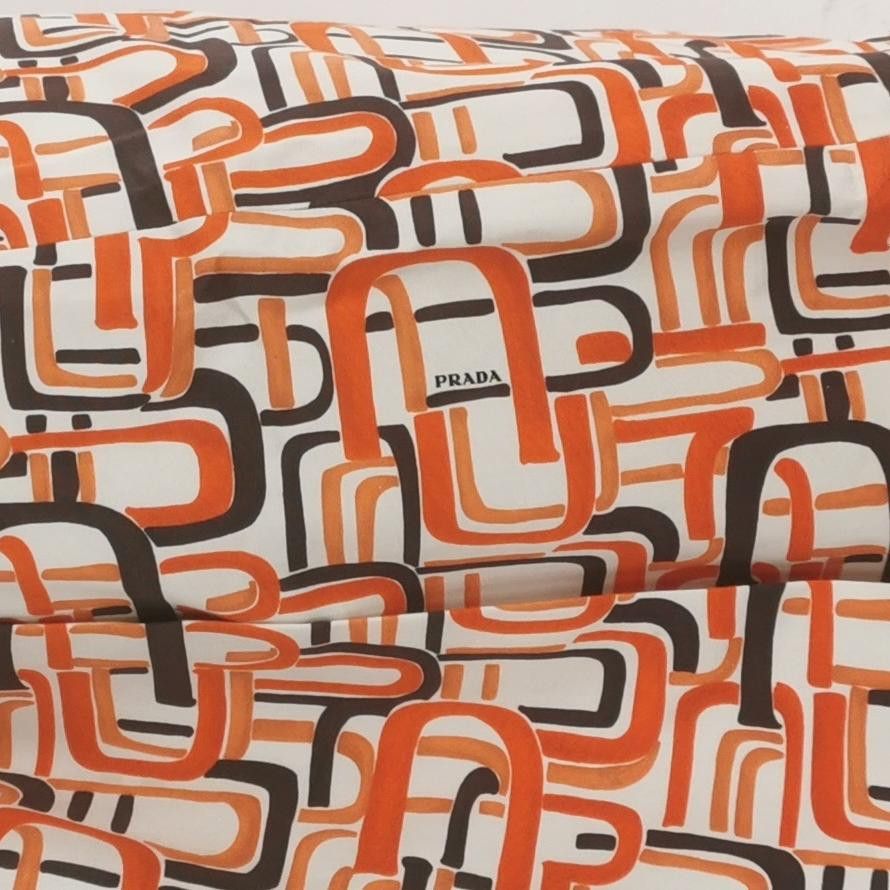 Prada Prada Graphic Print Cotton Midi Skirt Size 40 Size 27" / US 4 / IT 40 - 3 Thumbnail