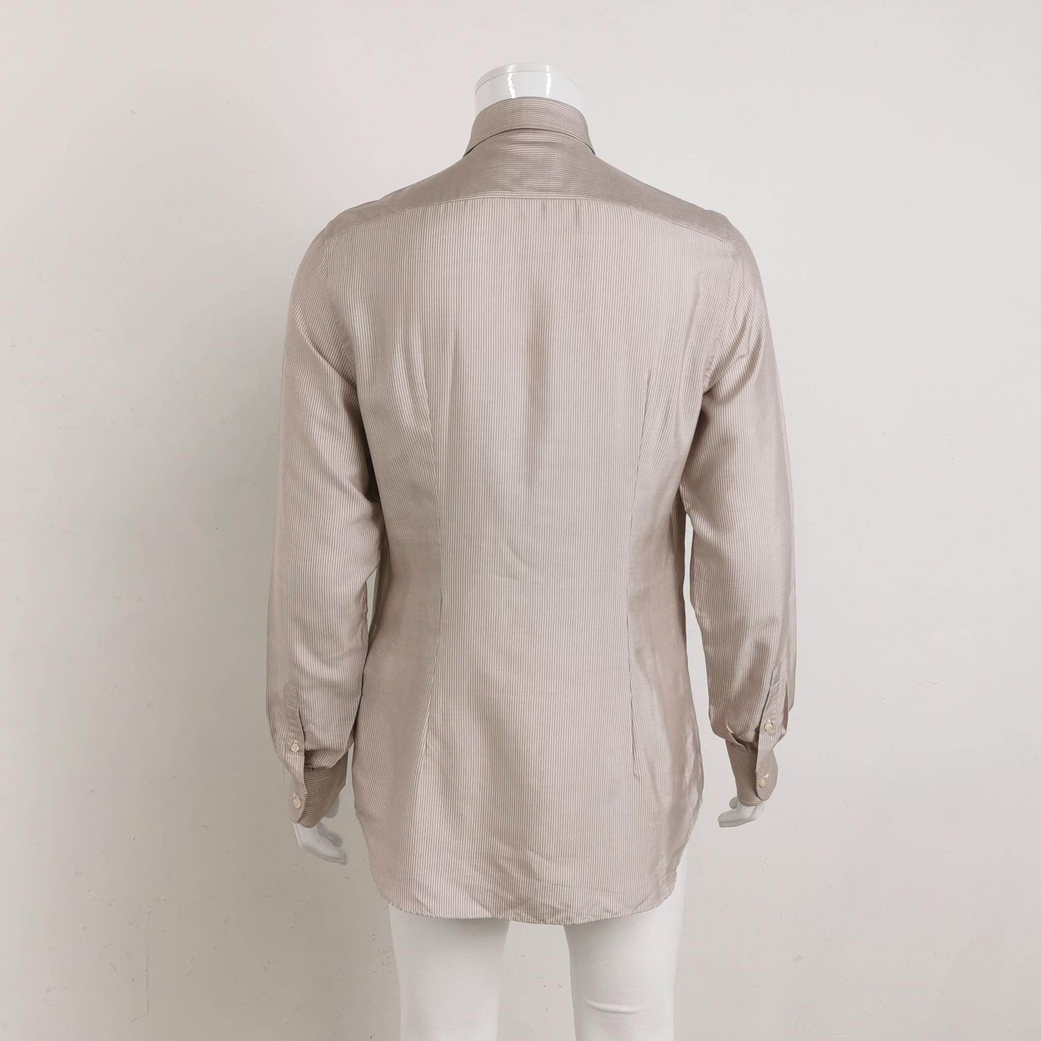 Prada Prada Striped Silk Shirt Size L Size US L / EU 52-54 / 3 - 2 Thumbnail