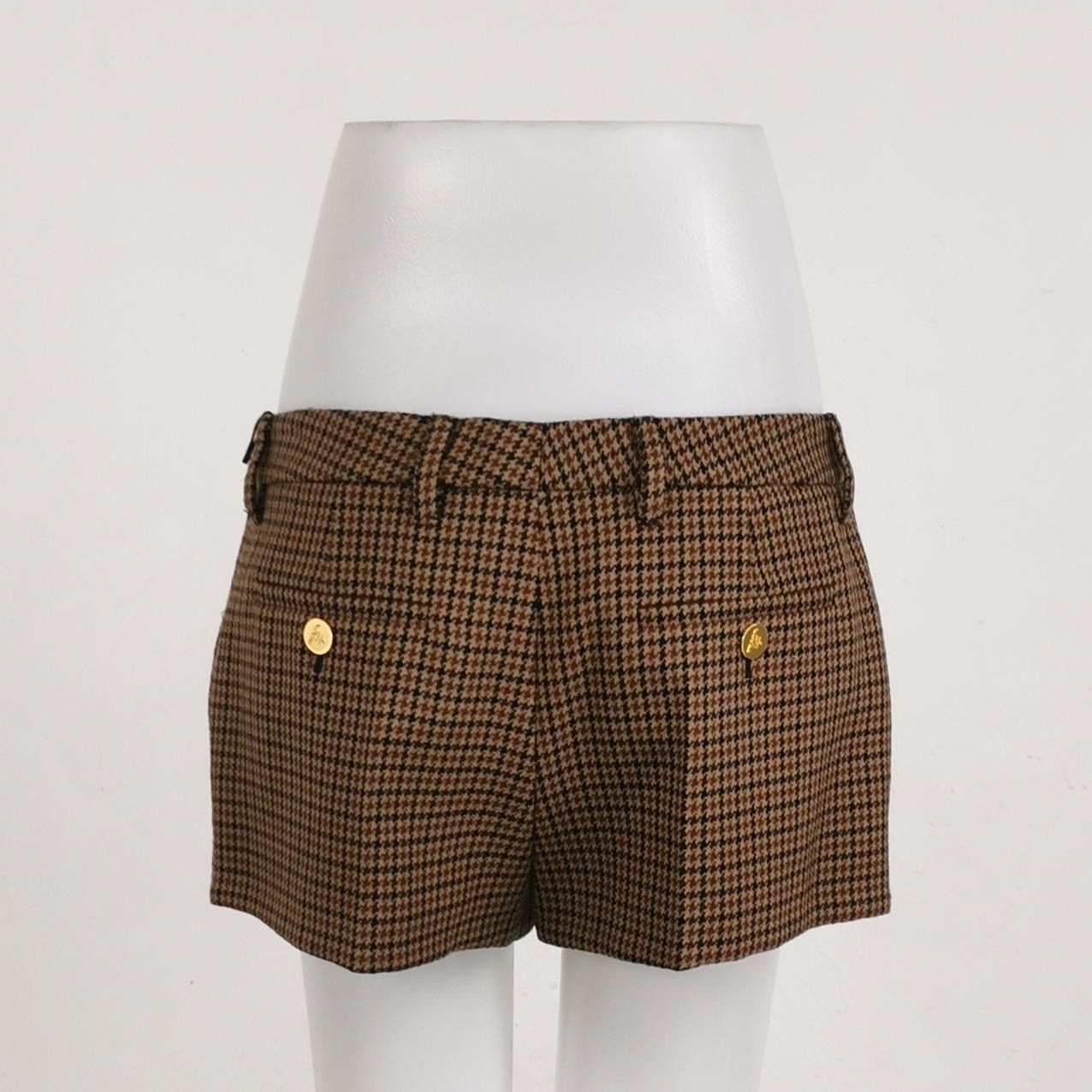 Prada Prada Houndstooth Wool Shorts Size 40 Size 27" / US 4 / IT 40 - 2 Thumbnail