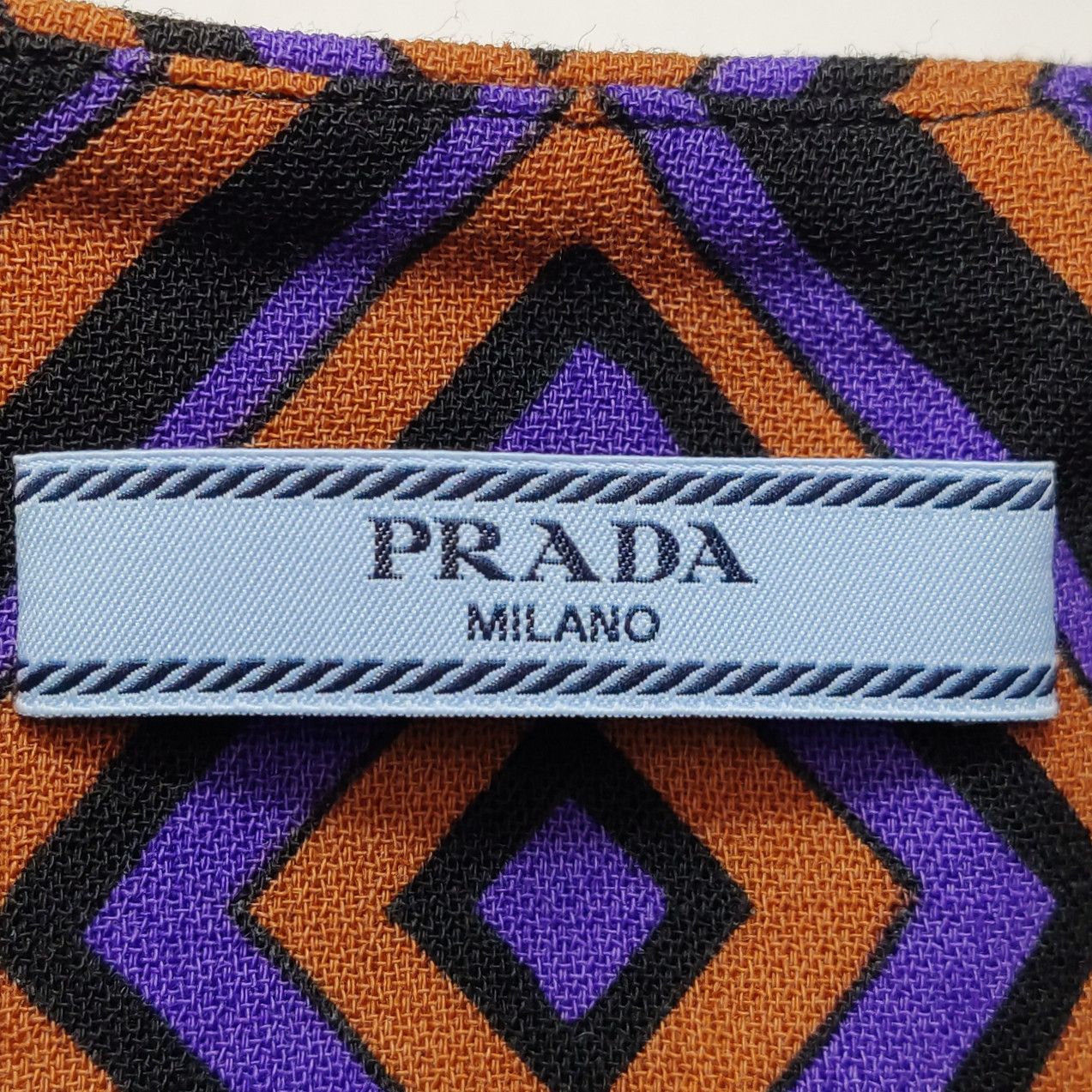 Prada Prada Geometric Pattern Wool Mini Skirt Size 40 Size 27" / US 4 / IT 40 - 5 Thumbnail