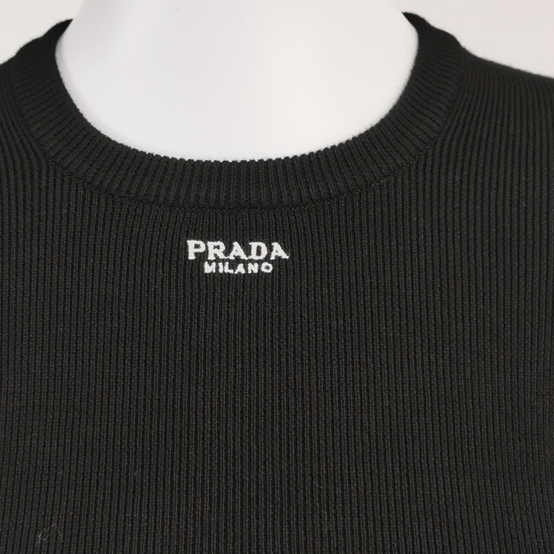 Prada Prada Logo Ribbed Sweater Size 36 Size XS / US 0-2 / IT 36-38 - 3 Thumbnail