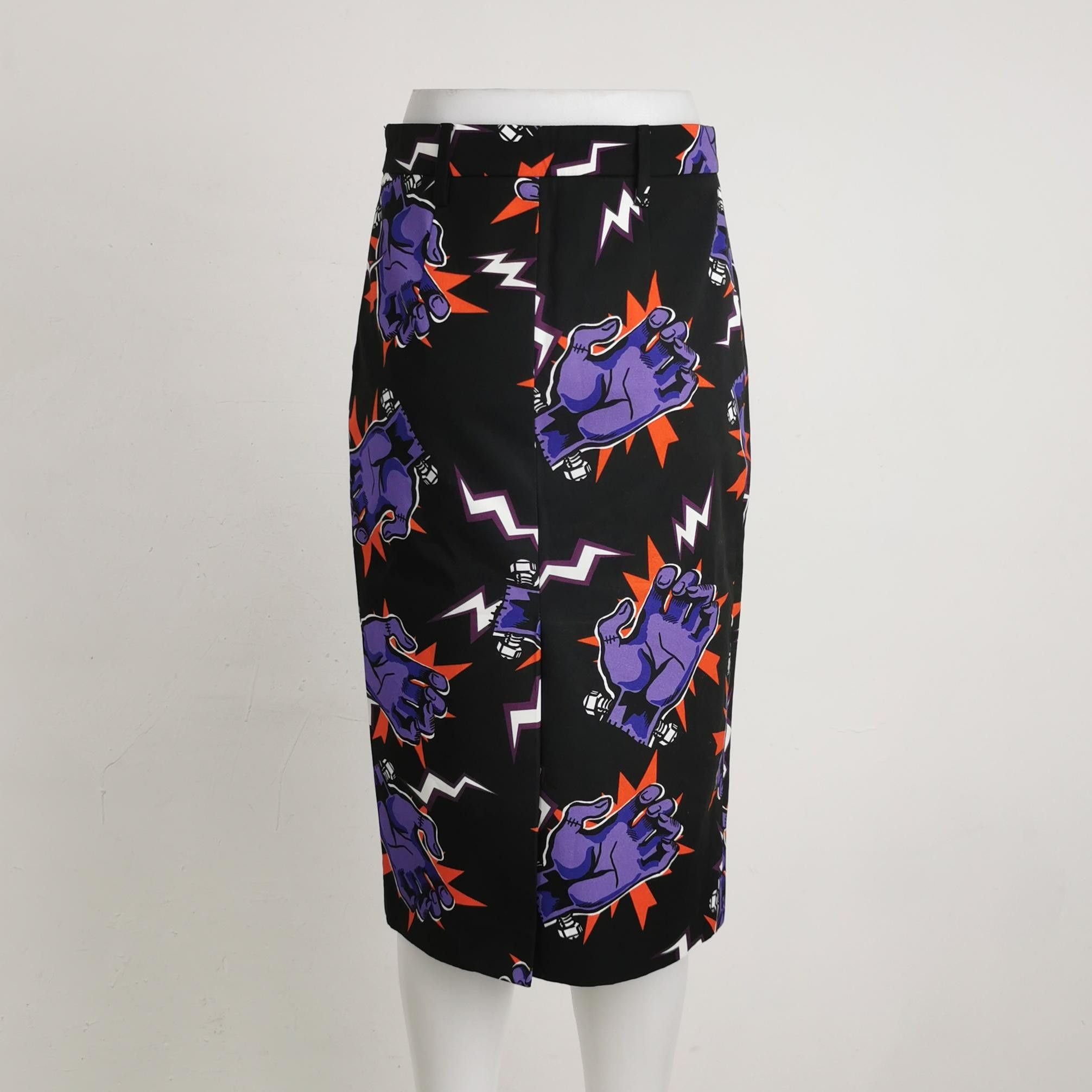 Prada Prada Frankenstein Print Midi Skirt Size IT 36 Size 25" / US 0 / IT 36 - 2 Thumbnail