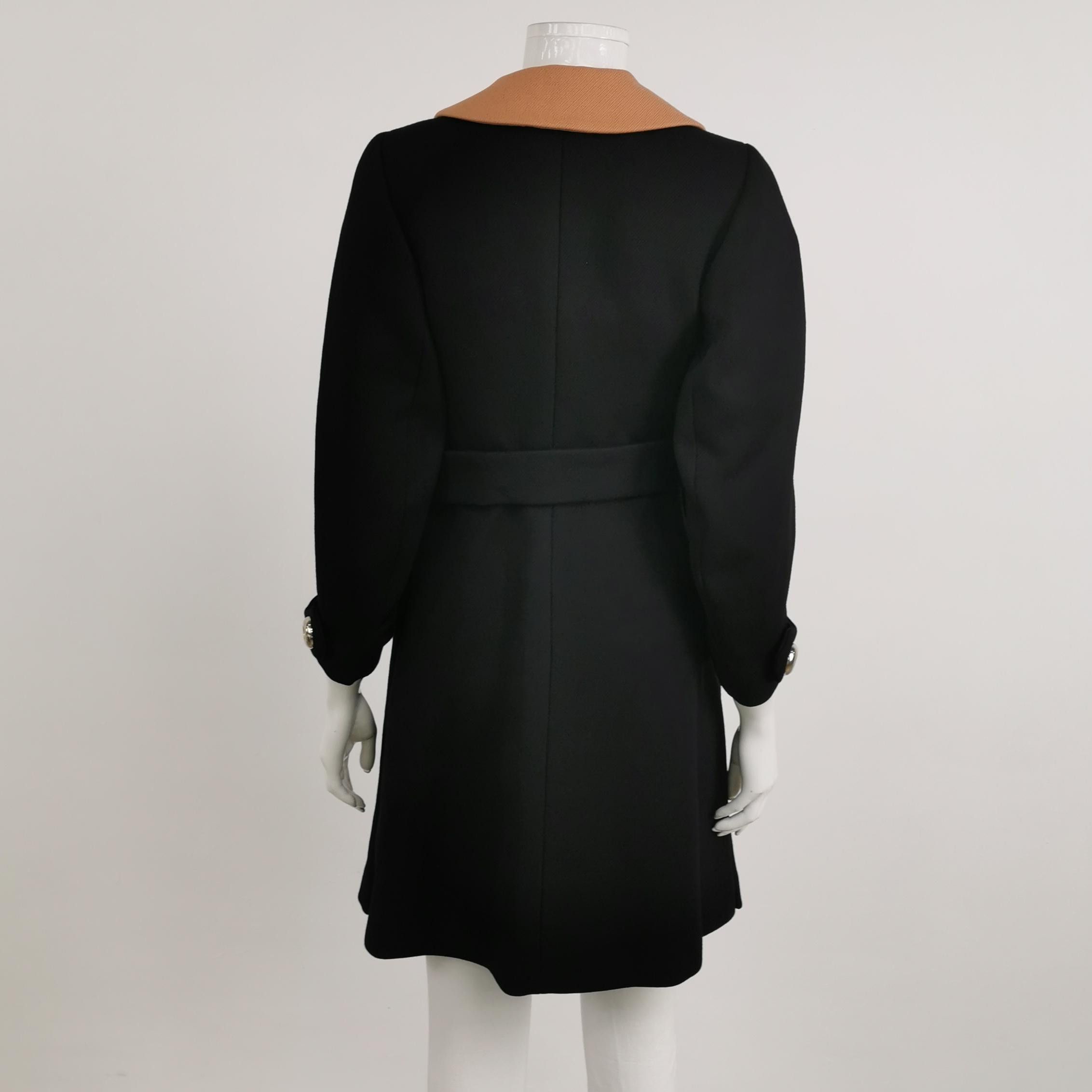 Prada Prada Contrast Collar Wool Coat Size 38 Size XS / US 0-2 / IT 36-38 - 2 Thumbnail