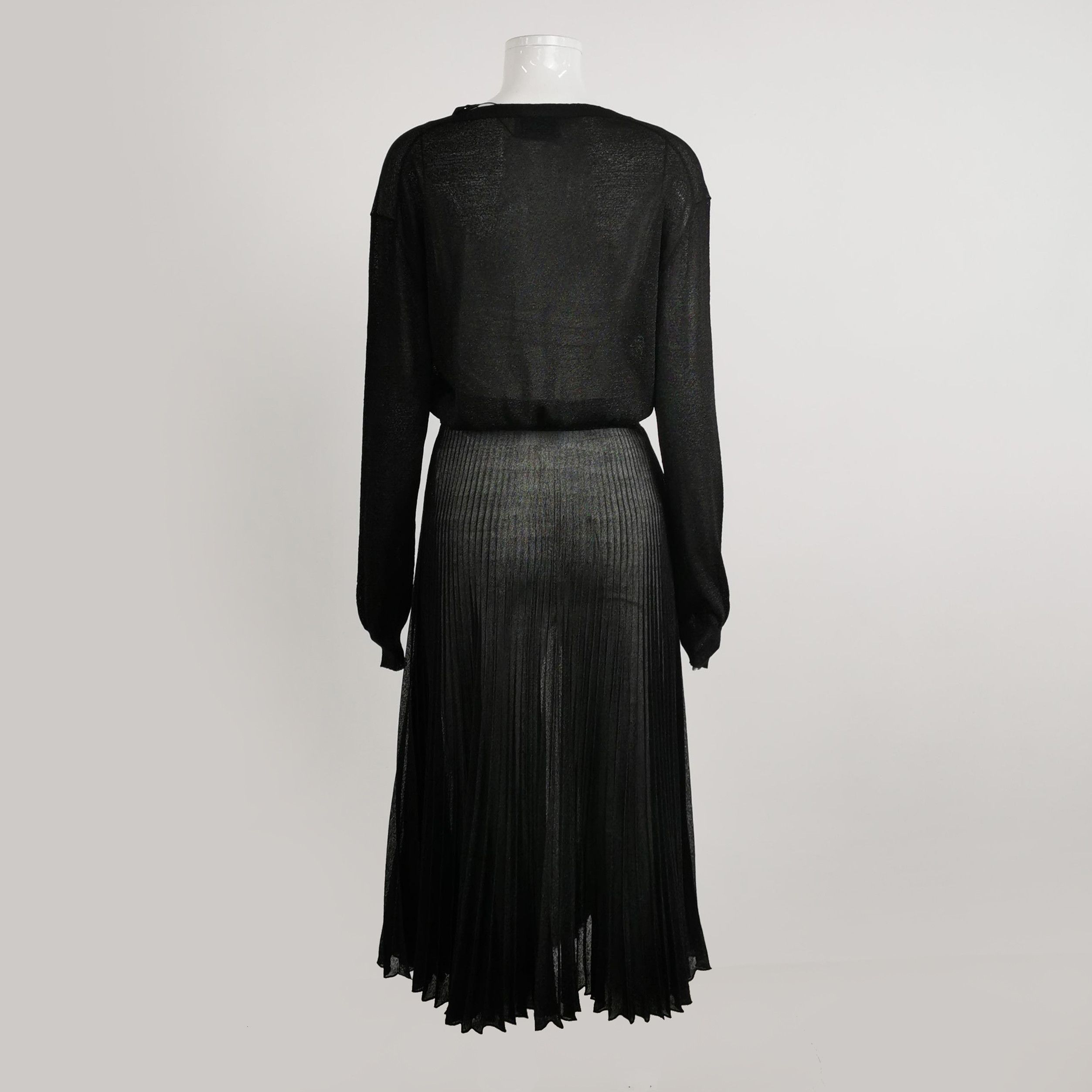 Prada Prada Logo V-Neck Midi Dress Size 40S Size S / US 4 / IT 40 - 2 Thumbnail