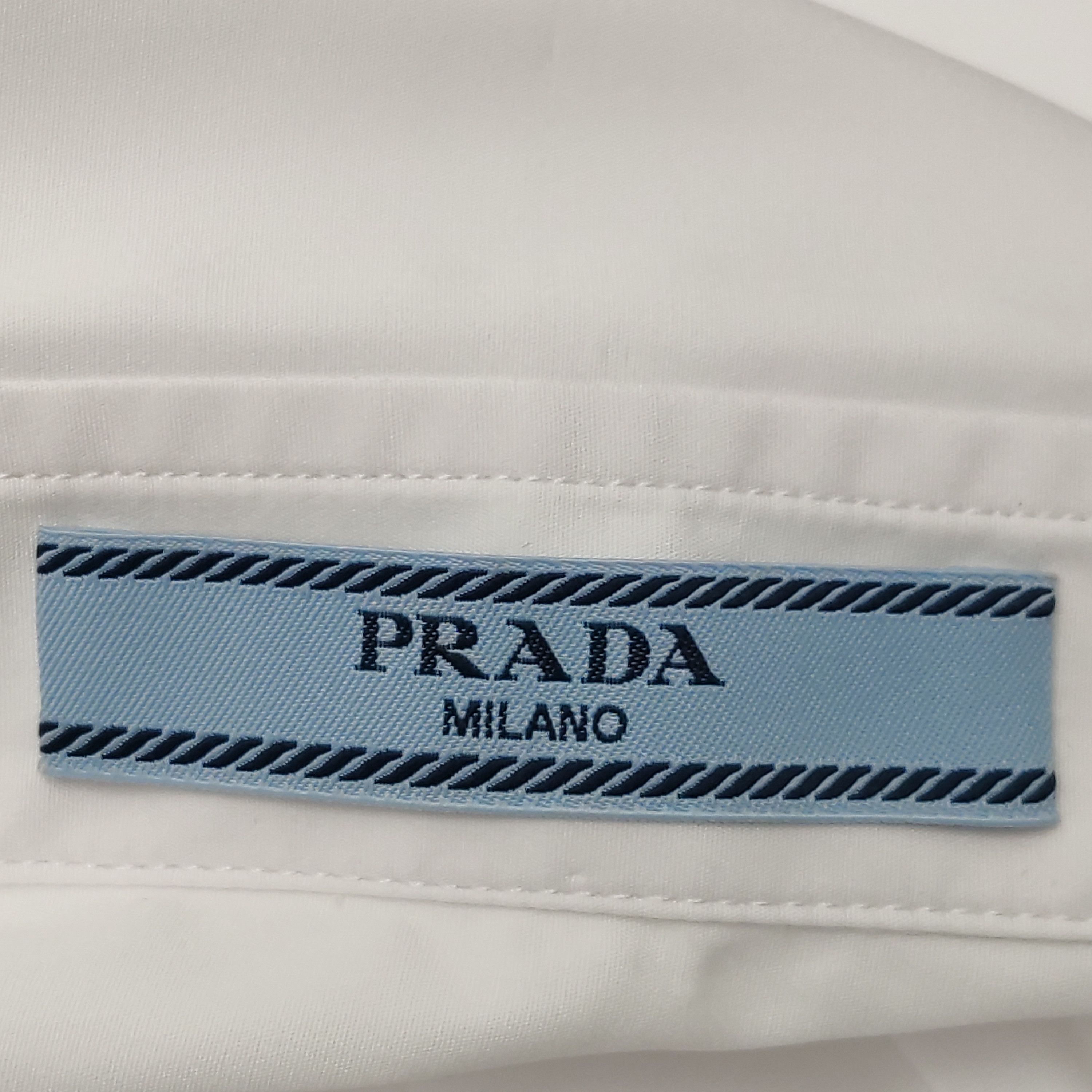 Prada Prada White Cotton Button Up Shirt Size 36 Size XS / US 0-2 / IT 36-38 - 4 Thumbnail