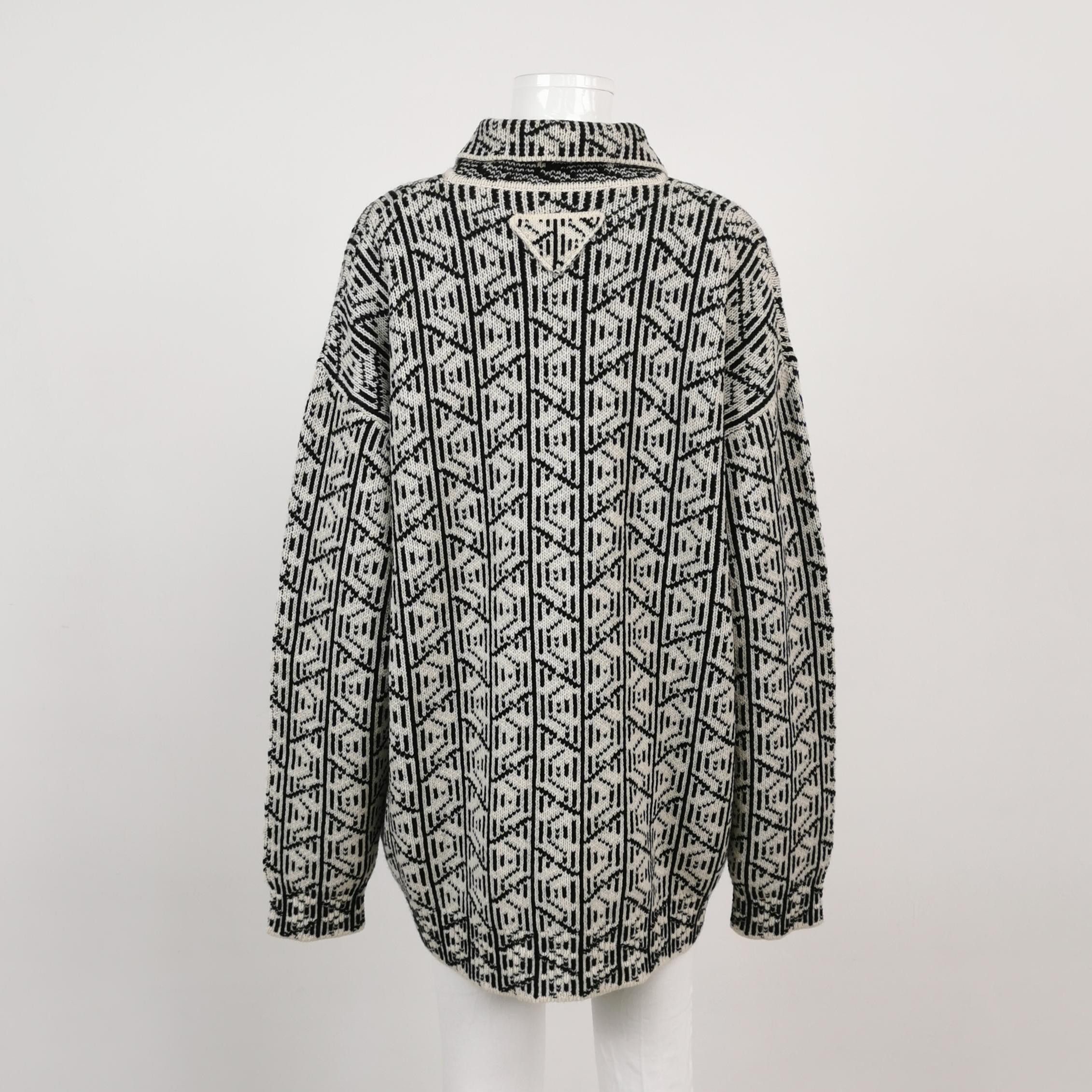 Prada Prada Geometric Knit Jacket Size 40 Size S / US 4 / IT 40 - 2 Thumbnail