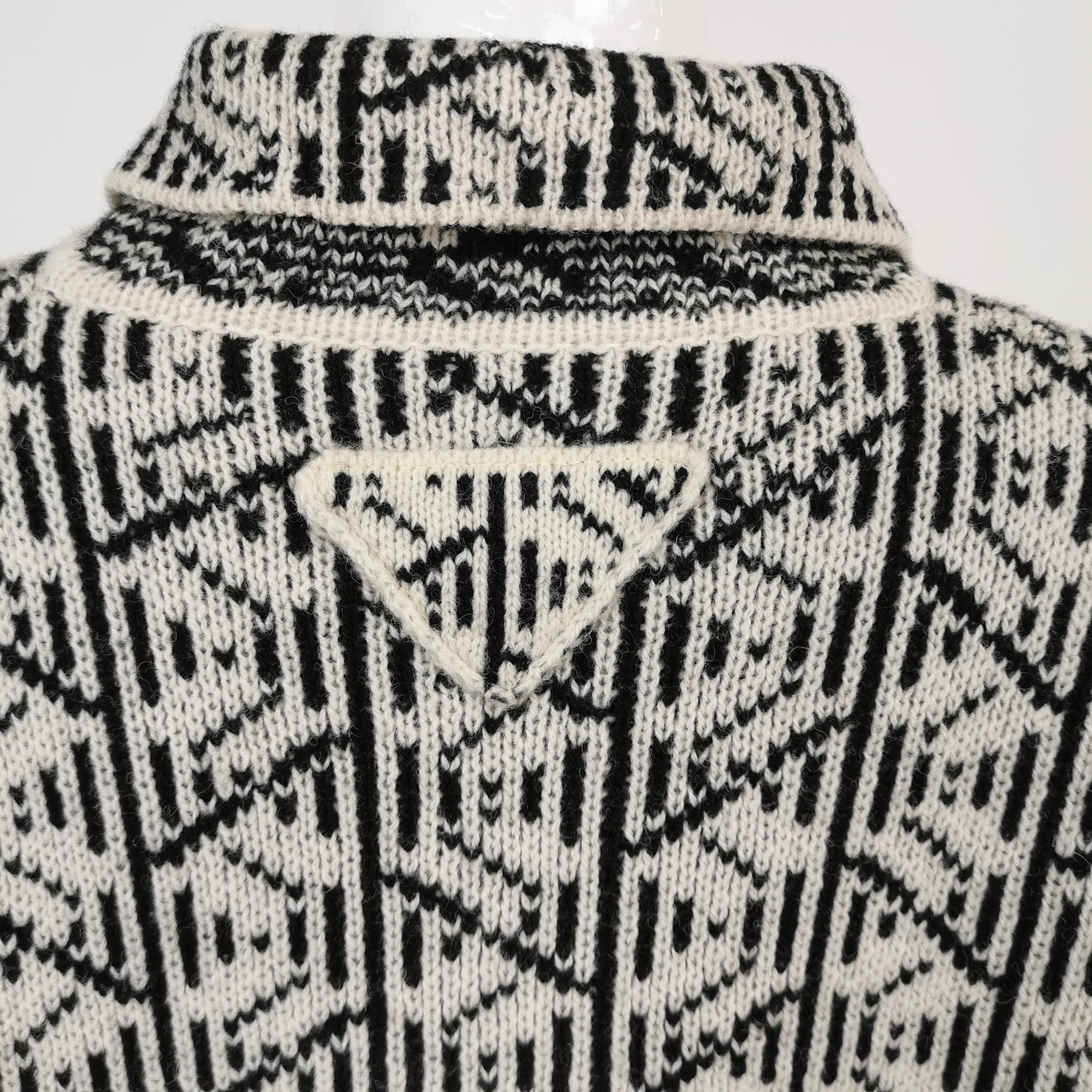 Prada Prada Geometric Knit Jacket Size 40 Size S / US 4 / IT 40 - 3 Thumbnail