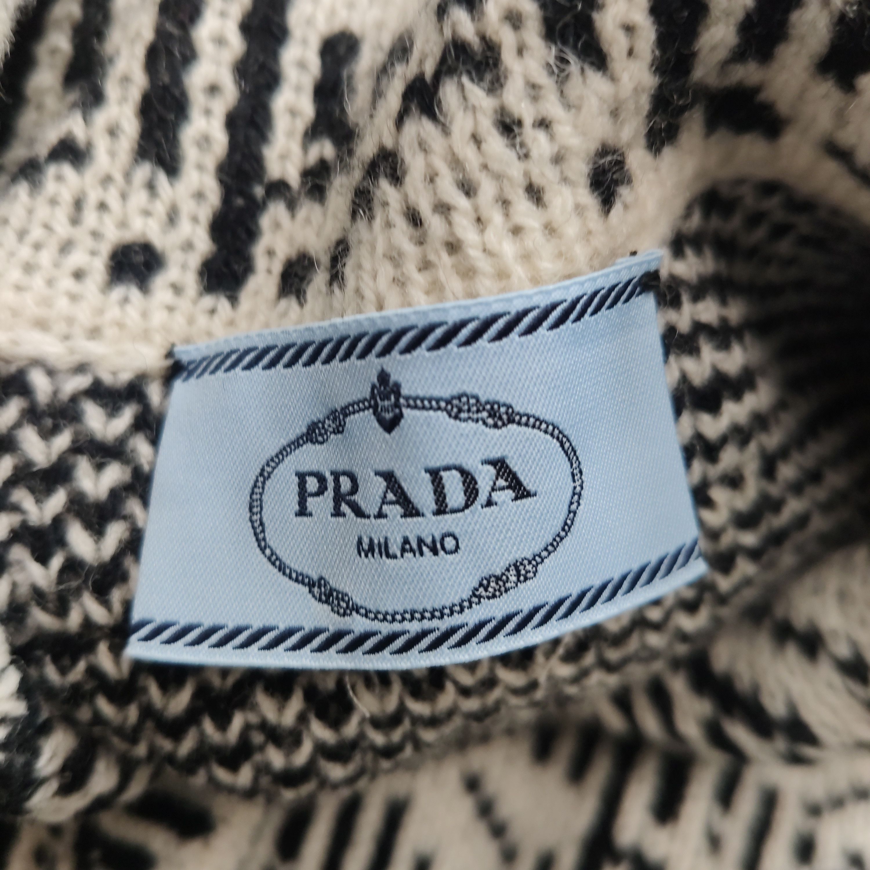 Prada Prada Geometric Knit Jacket Size 40 Size S / US 4 / IT 40 - 4 Thumbnail