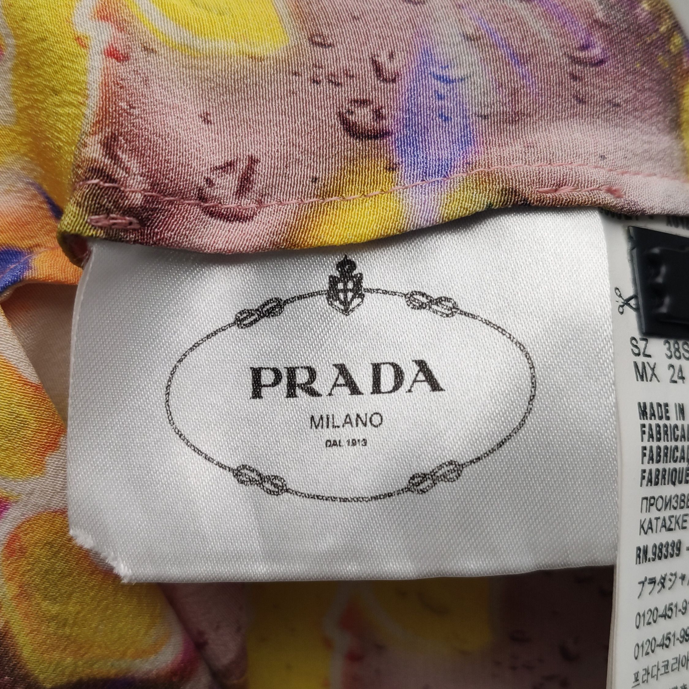 Prada Prada Floral Print Silk Midi Dress Size 38 Size XS / US 0-2 / IT 36-38 - 10 Thumbnail
