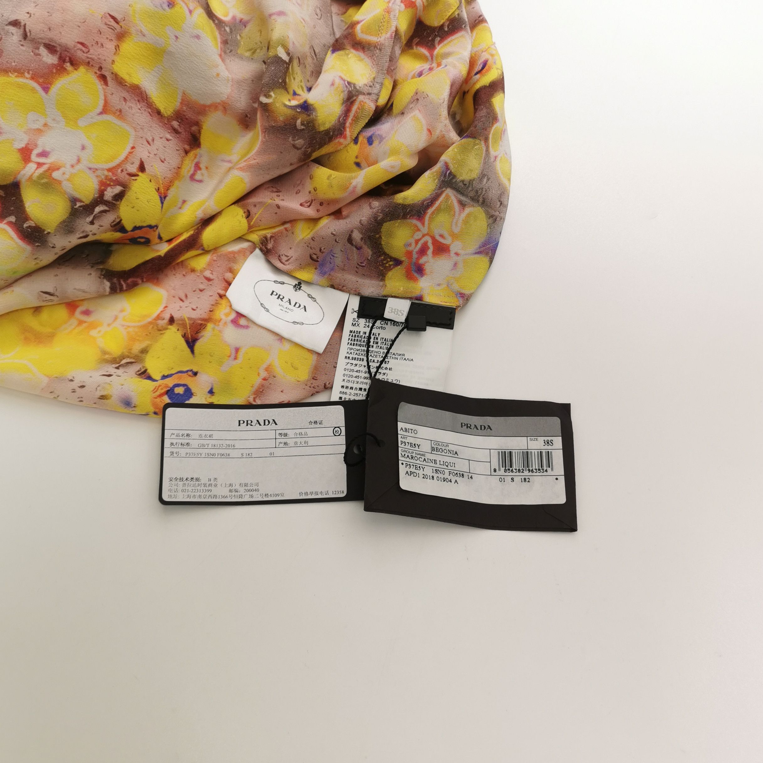 Prada Prada Floral Print Silk Midi Dress Size 38 Size XS / US 0-2 / IT 36-38 - 4 Thumbnail