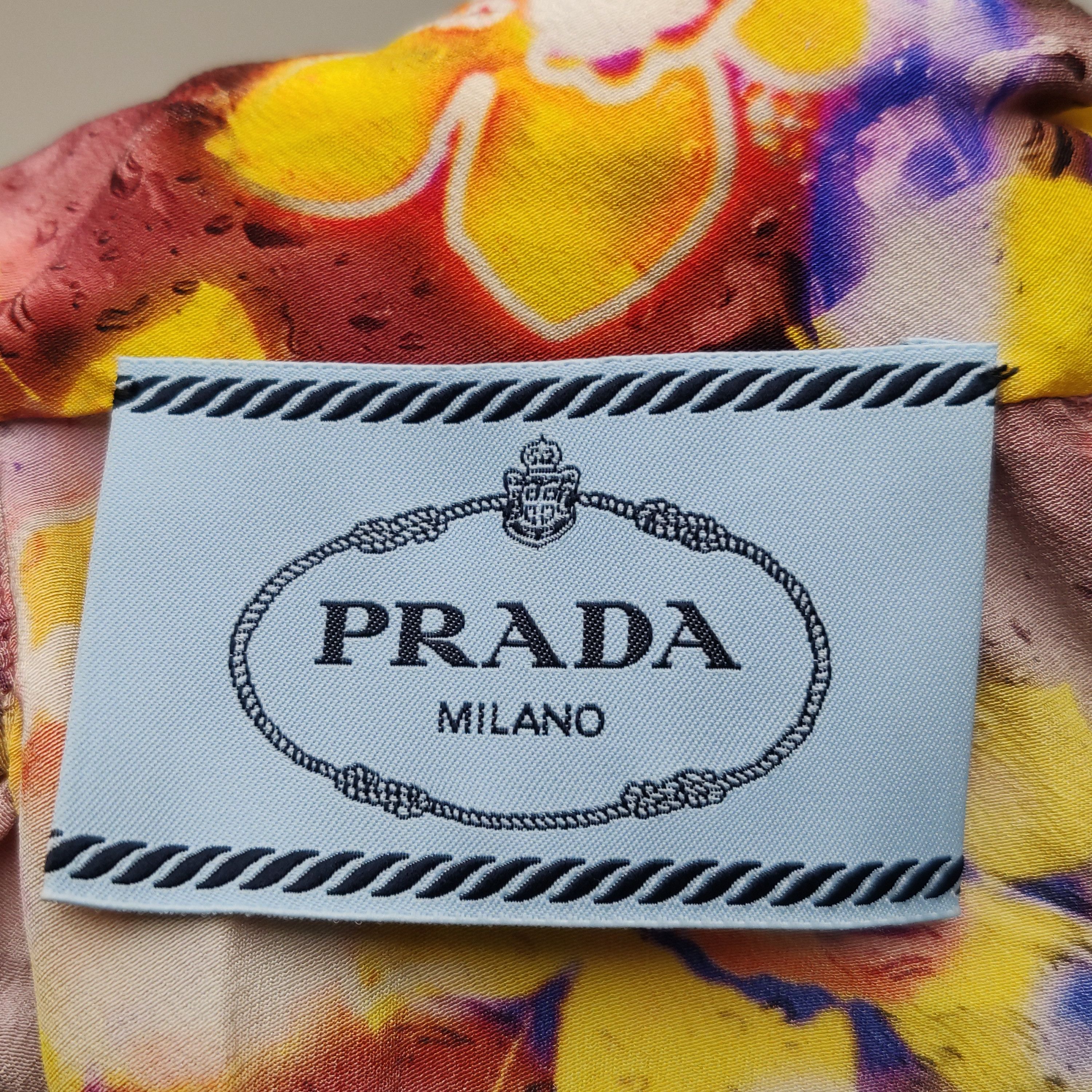 Prada Prada Floral Print Silk Midi Dress Size 38 Size XS / US 0-2 / IT 36-38 - 5 Thumbnail