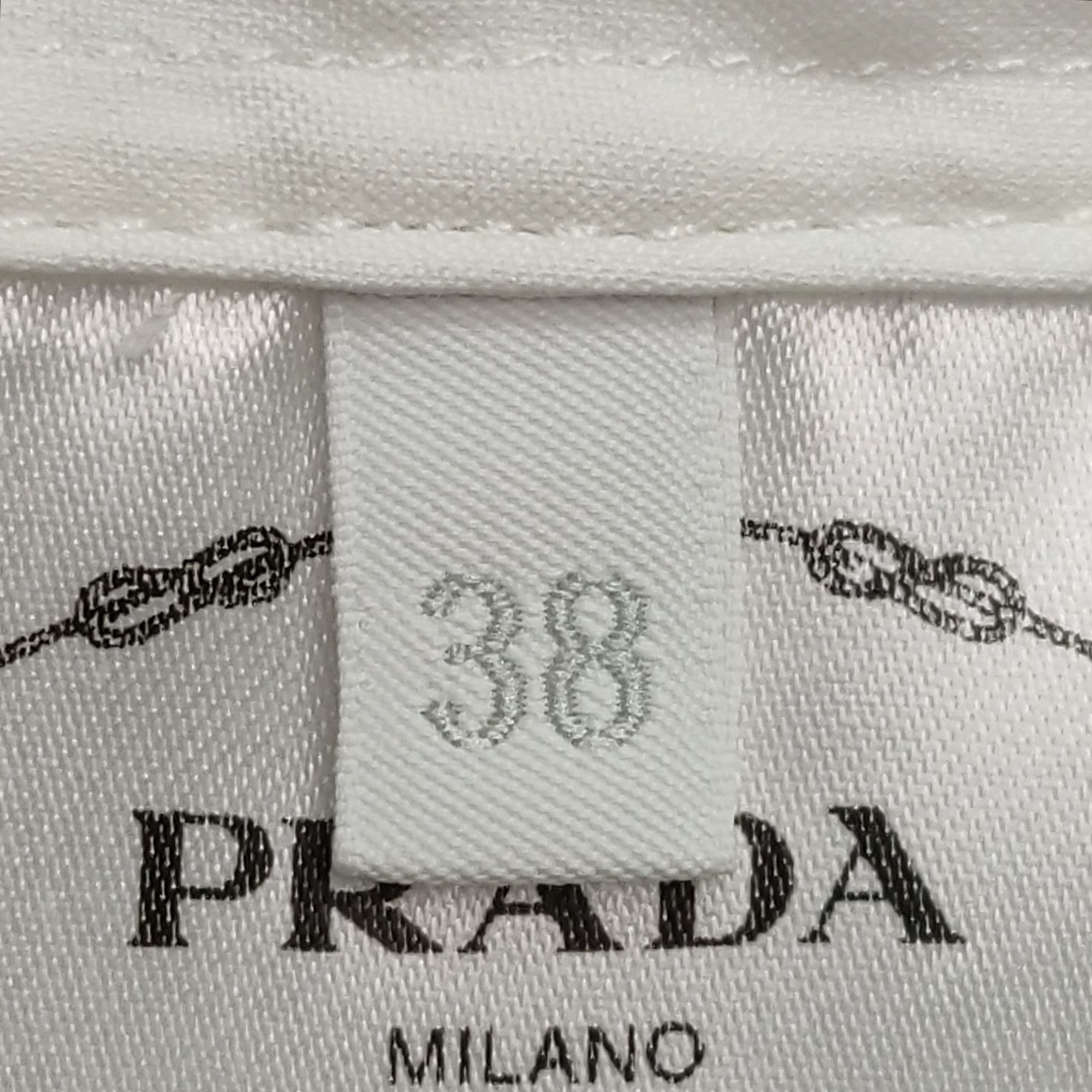 Prada Prada White Cotton Blend Button Up Shirt IT 38 Size XS / US 0-2 / IT 36-38 - 5 Thumbnail