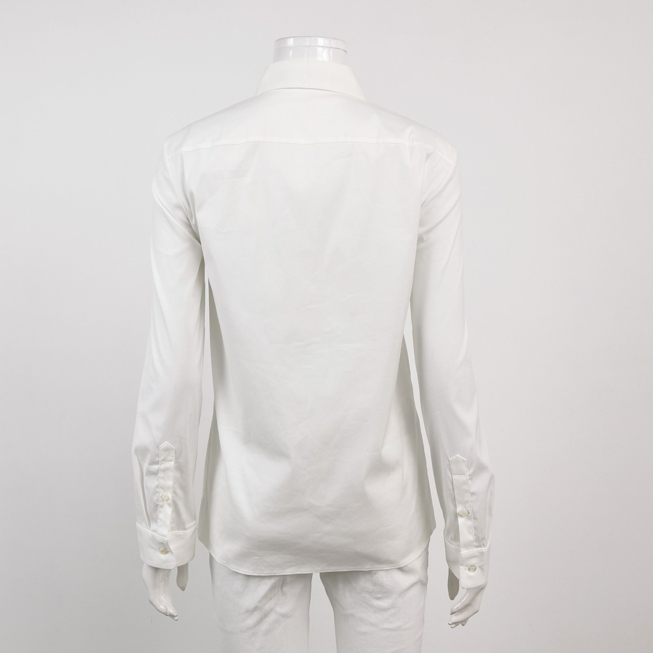 Prada Prada White Cotton Blend Button Up Shirt IT 38 Size XS / US 0-2 / IT 36-38 - 2 Thumbnail