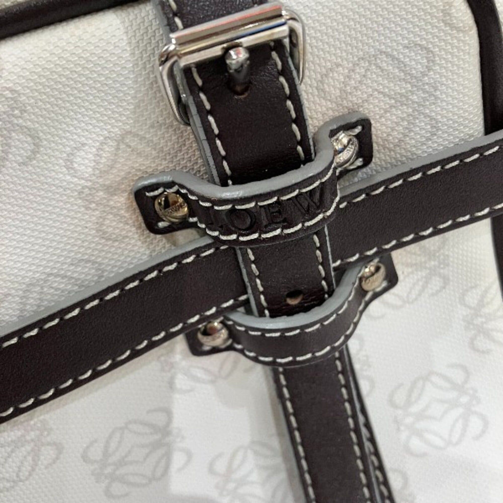 Loewe Loewe Repeat Anagram White Handbag (Women's Handbag) Size ONE SIZE - 7 Thumbnail