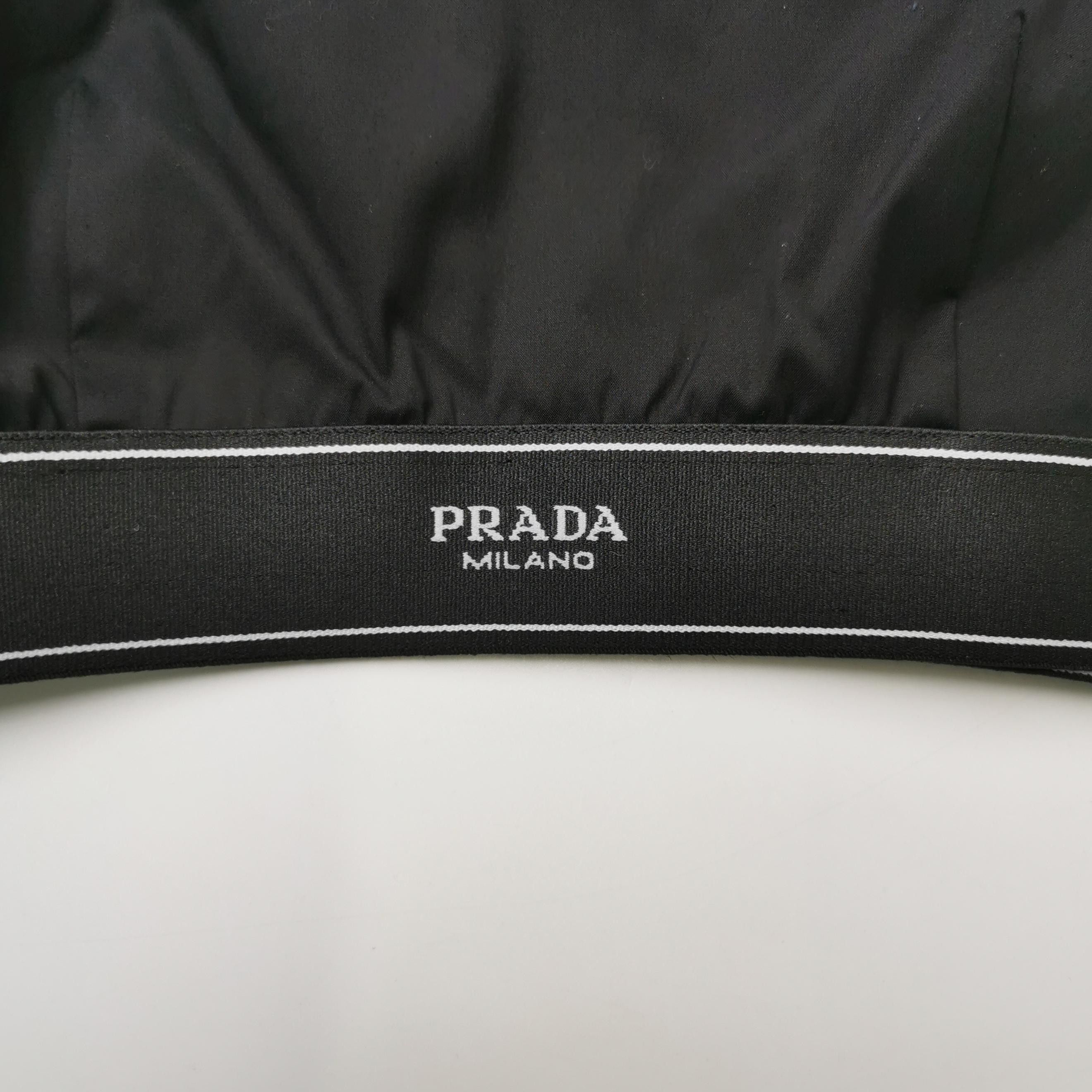 Prada Prada Logo Elastic Crop Top Size 38 Size XS / US 0-2 / IT 36-38 - 3 Thumbnail