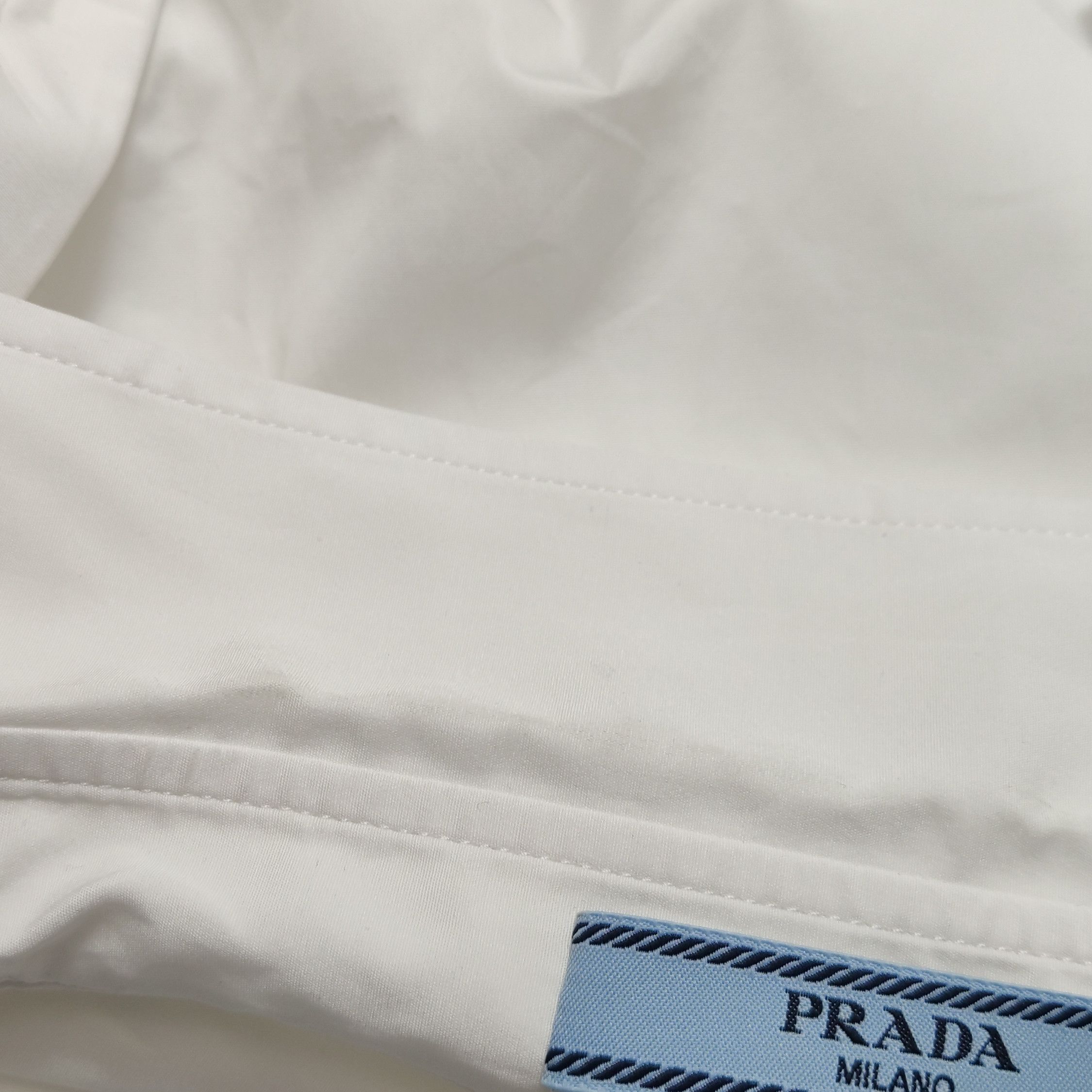 Prada Prada White Cotton Button Up Shirt Size 40 Size S / US 4 / IT 40 - 8 Thumbnail
