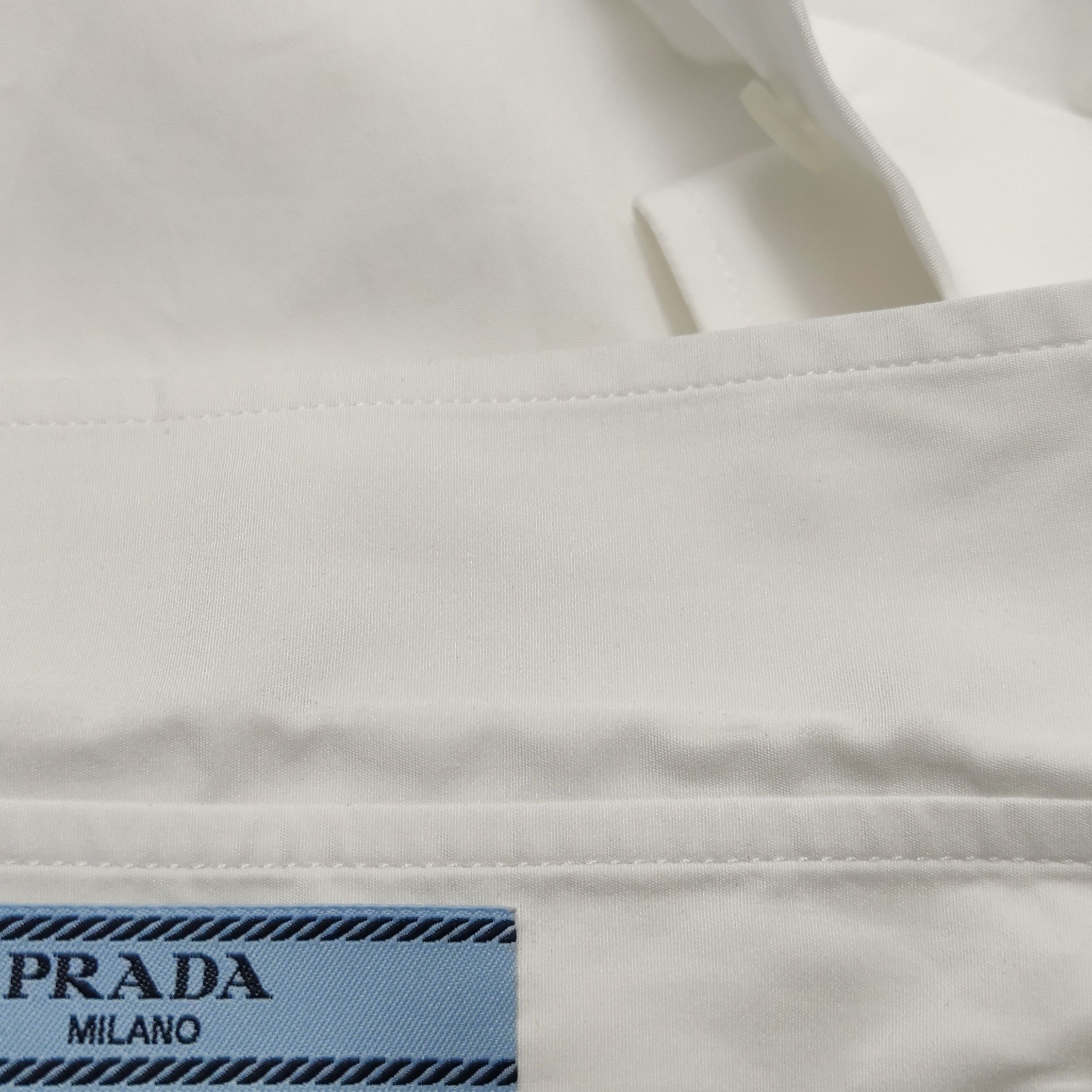 Prada Prada White Cotton Button Up Shirt Size 40 Size S / US 4 / IT 40 - 9 Thumbnail