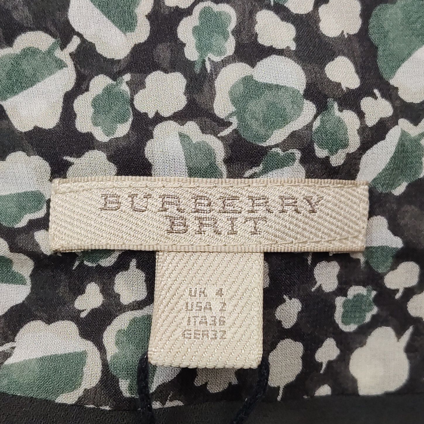 Burberry Burberry Brit Silk Print Midi Dress Size US 2 Size XS / US 0-2 / IT 36-38 - 6 Thumbnail