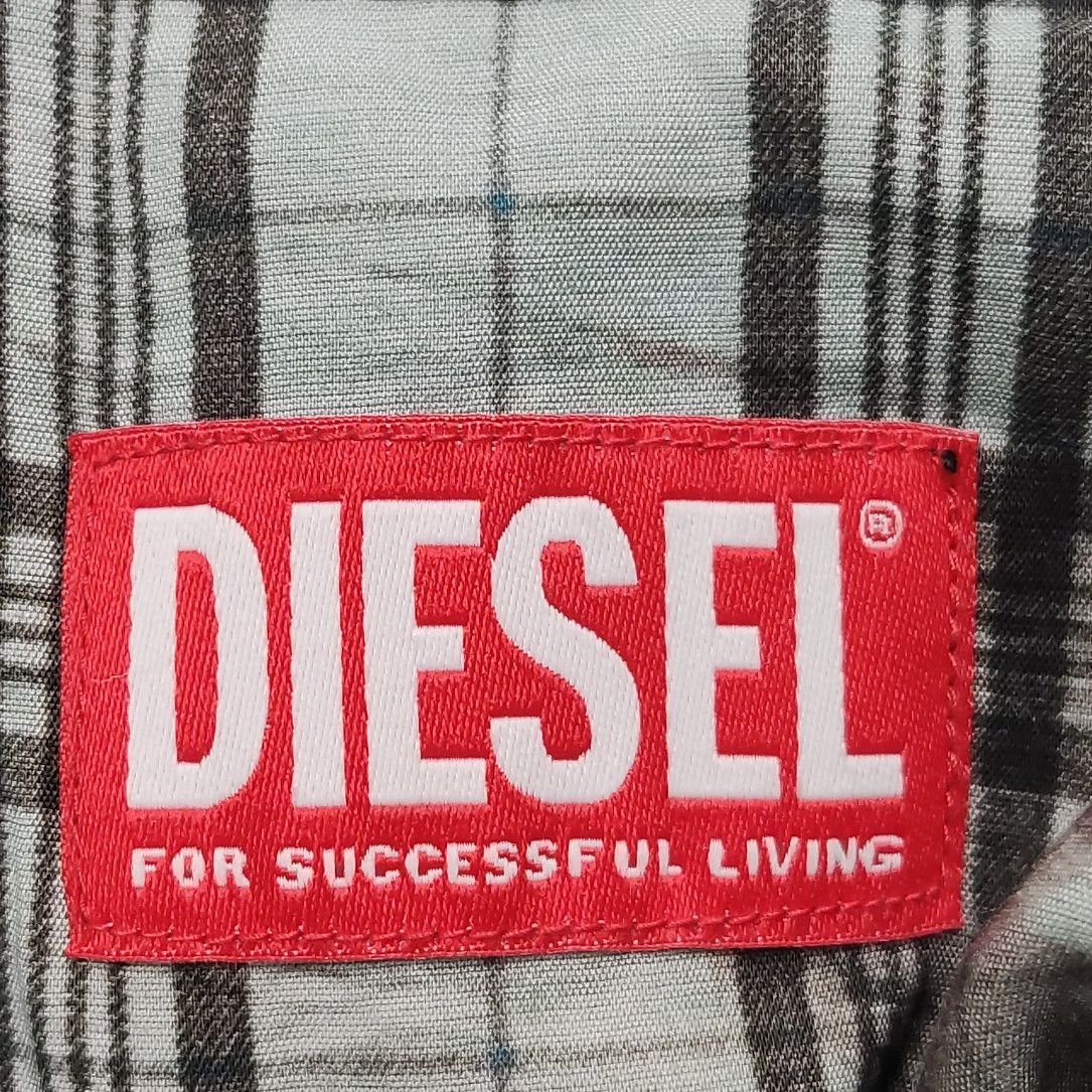 Diesel Diesel Checked Short Sleeve Shirt Size L Size US L / EU 52-54 / 3 - 6 Thumbnail