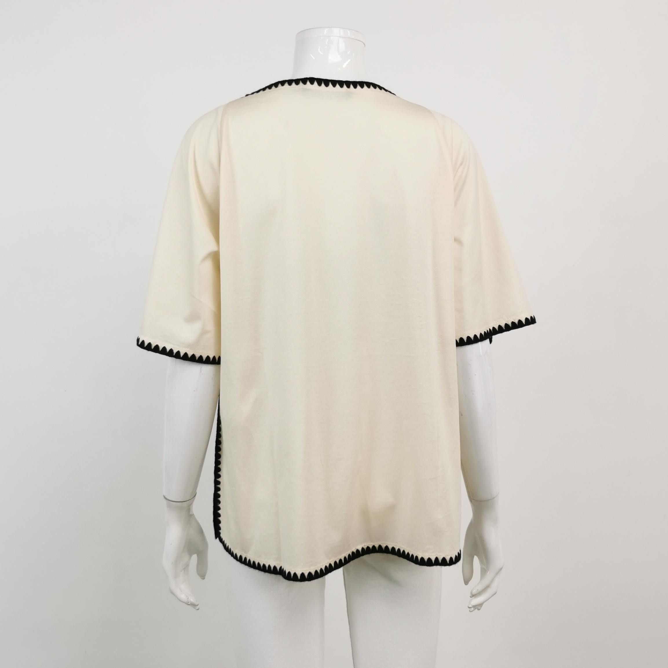 Weekend Max Mara Weekend Max Mara Cotton Scalloped Trim Blouse L Size L / US 10 / IT 46 - 2 Thumbnail