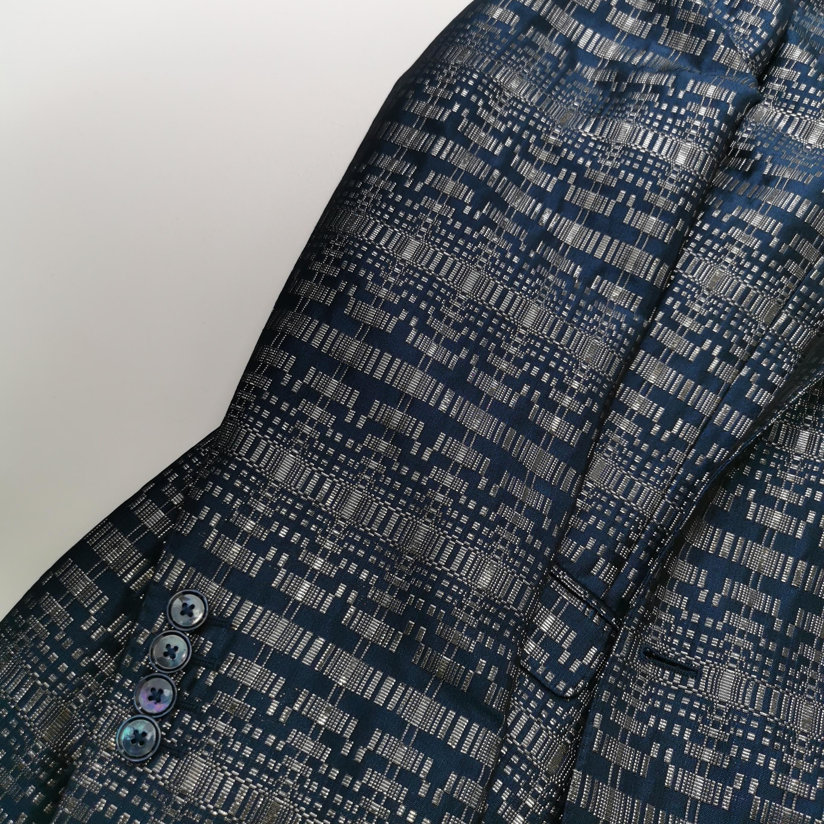 Dolce & Gabbana Dolce & Gabbana Metallic Check Blazer US S Size 36R - 3 Thumbnail