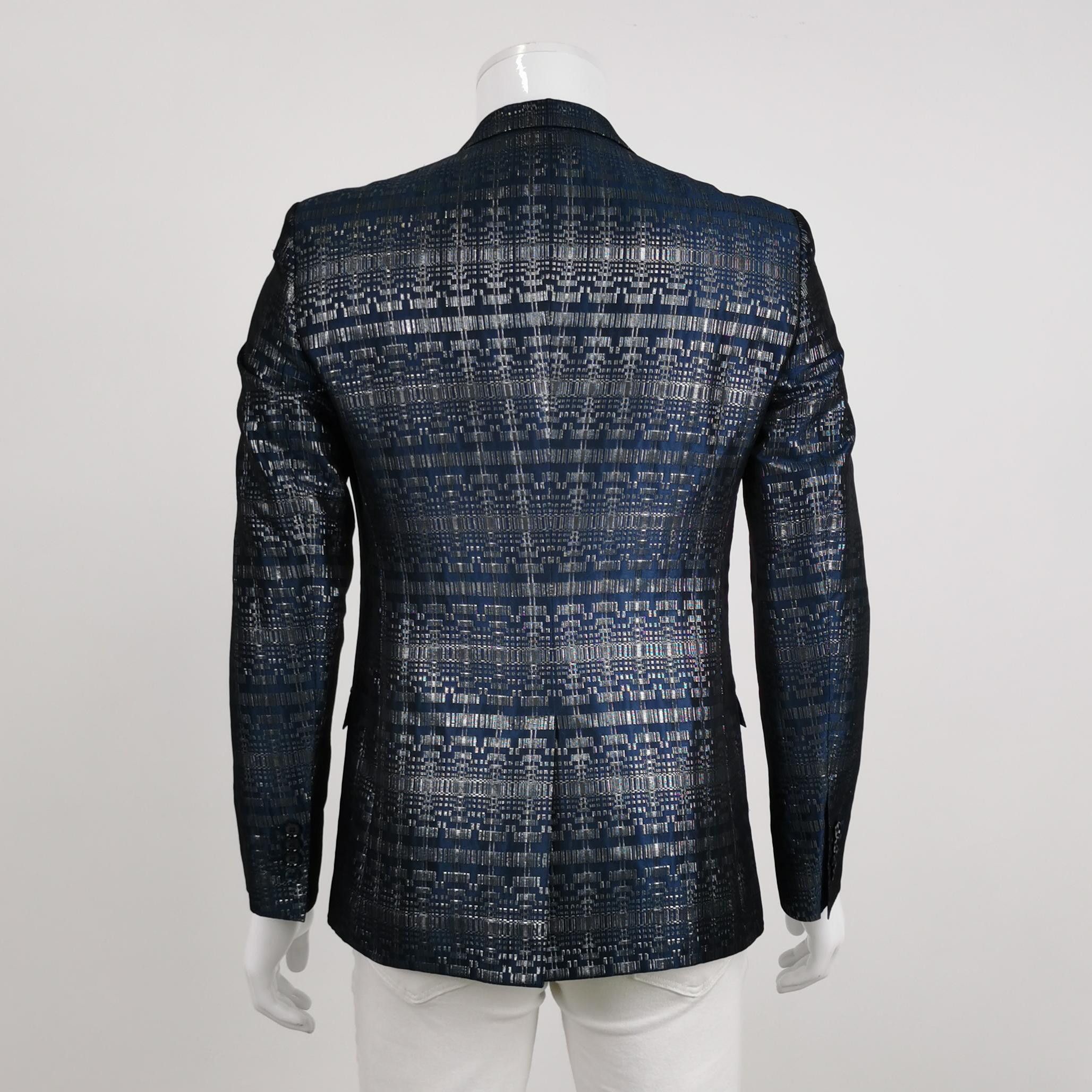 Dolce & Gabbana Dolce & Gabbana Metallic Check Blazer US S Size 36R - 2 Thumbnail