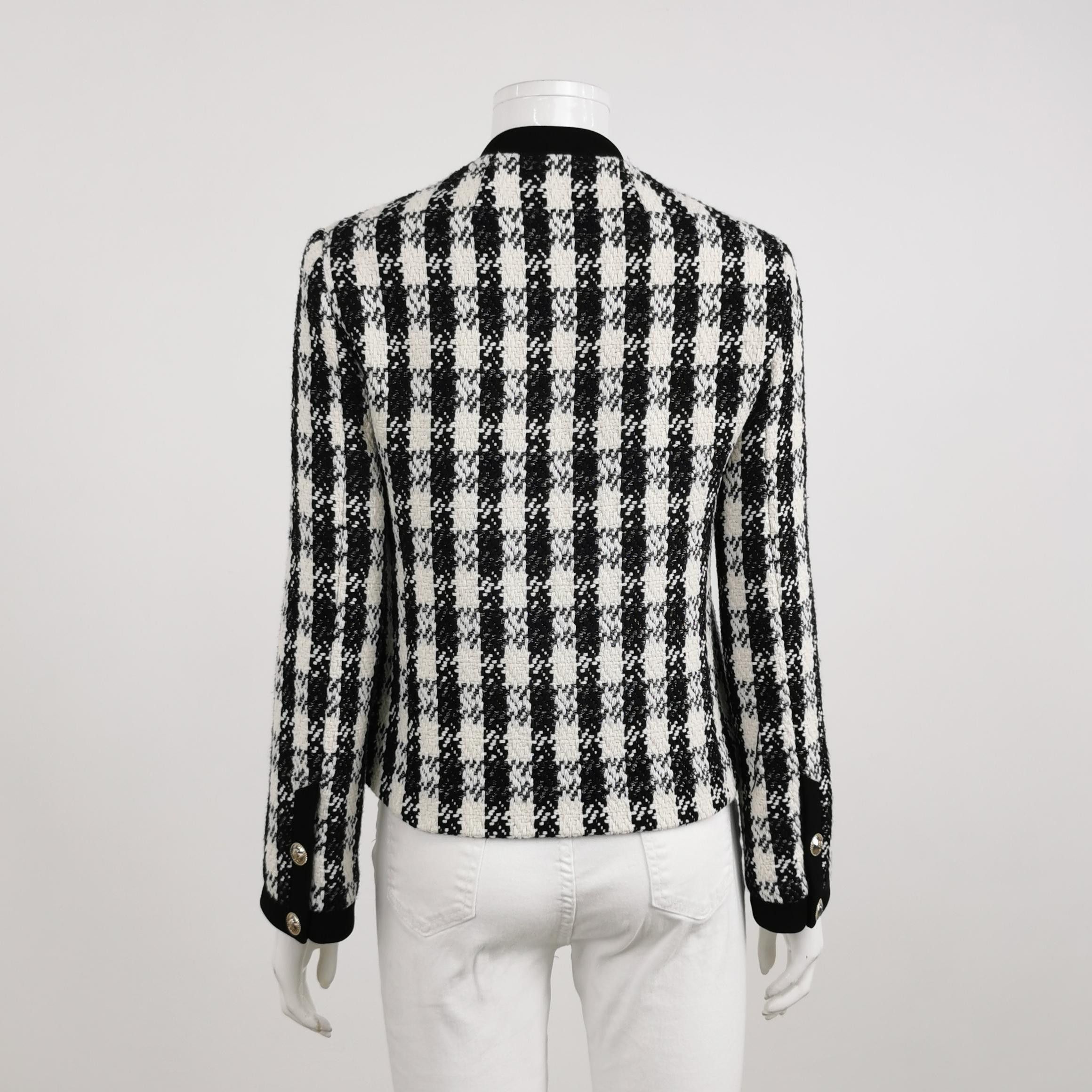 Maje Maje Plaid Tweed Cotton Jacket Size 36 Size XS / US 0-2 / IT 36-38 - 2 Thumbnail