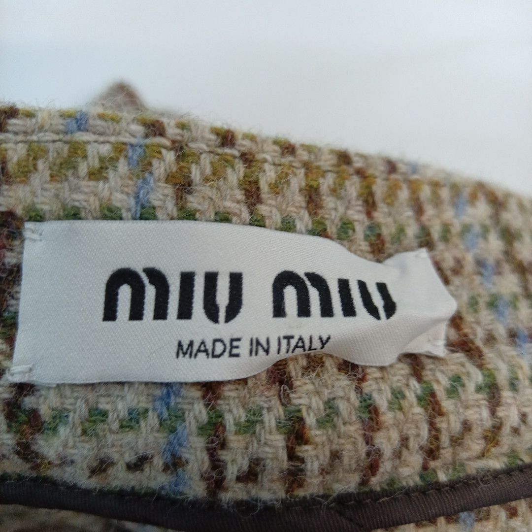 Miu Miu Miu Miu Plaid Virgin Wool Mini Skirt Size 38 Size 26" / US 2 / IT 38 - 4 Thumbnail