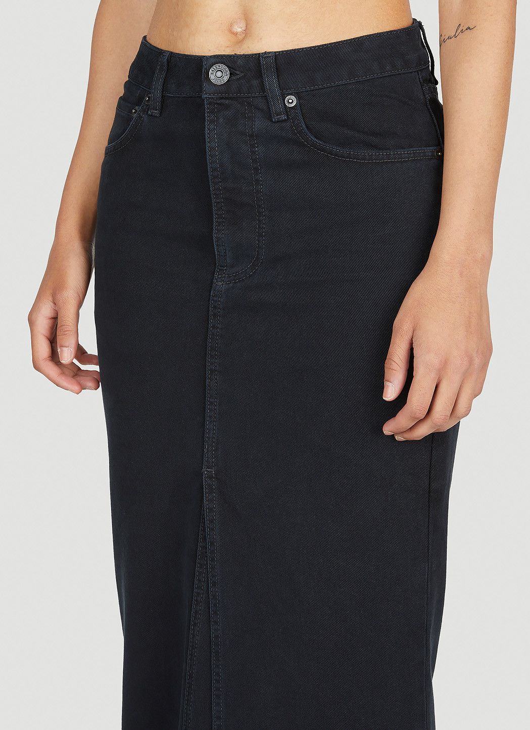 Balenciaga Denim Maxi Skirt Size 34" / US 12 / IT 48 - 5 Thumbnail