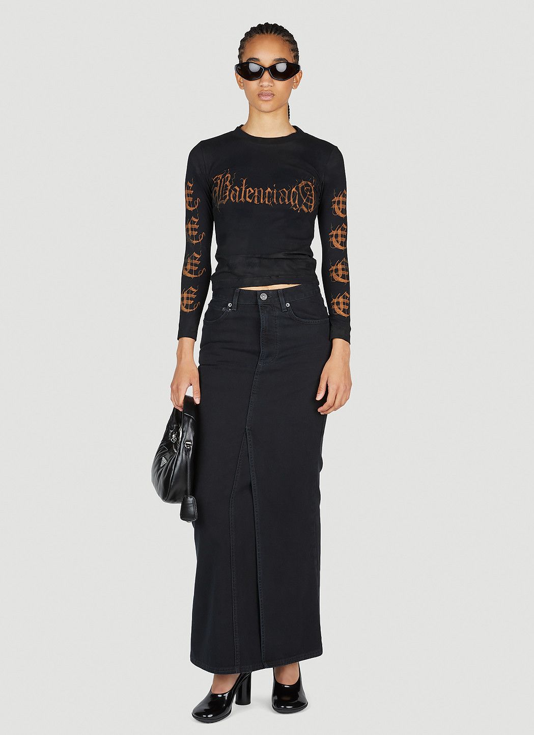 Balenciaga Denim Maxi Skirt Size 34" / US 12 / IT 48 - 2 Thumbnail