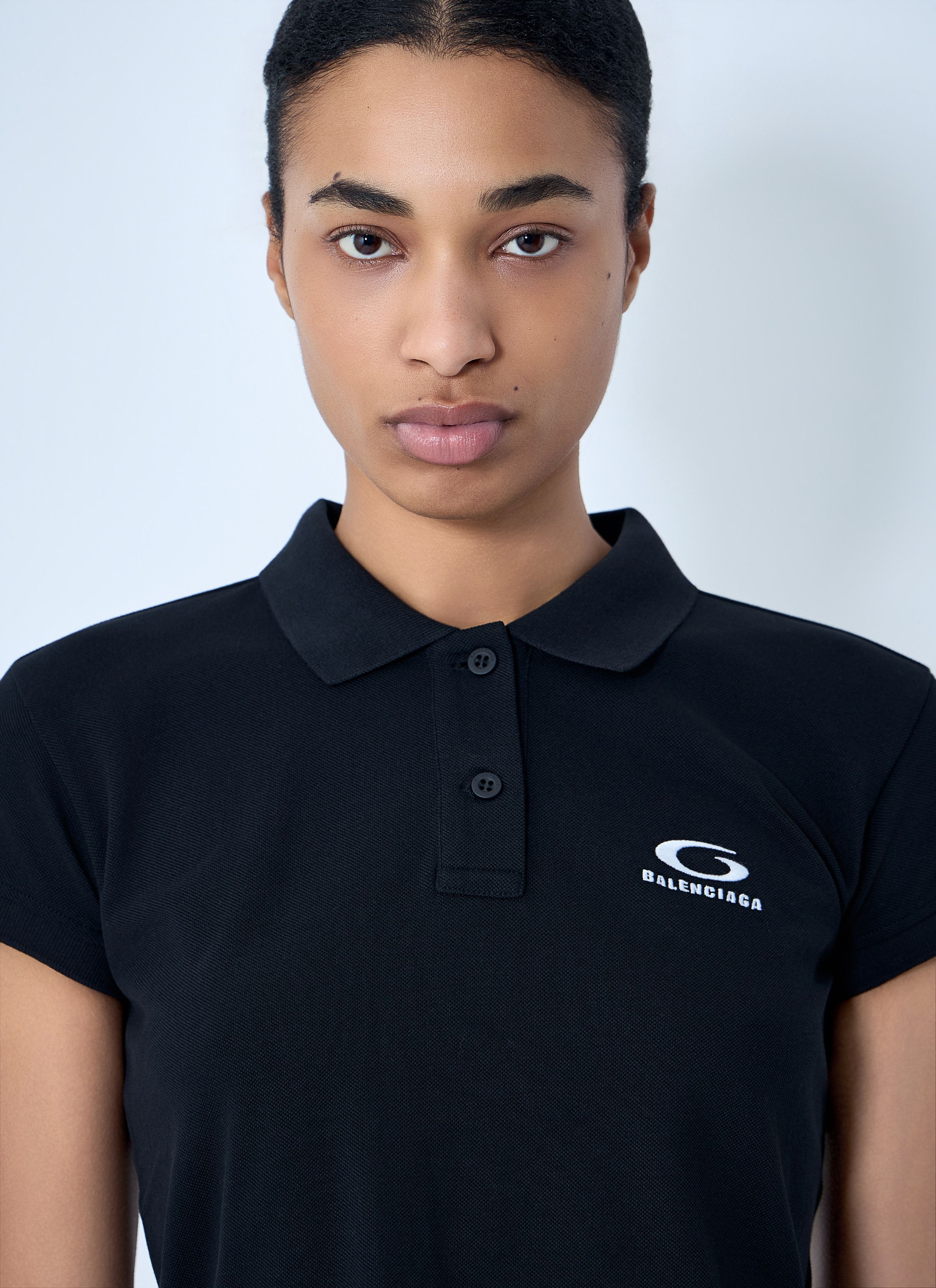 Balenciaga Cropped Polo Shirt Size M / US 6-8 / IT 42-44 - 5 Thumbnail