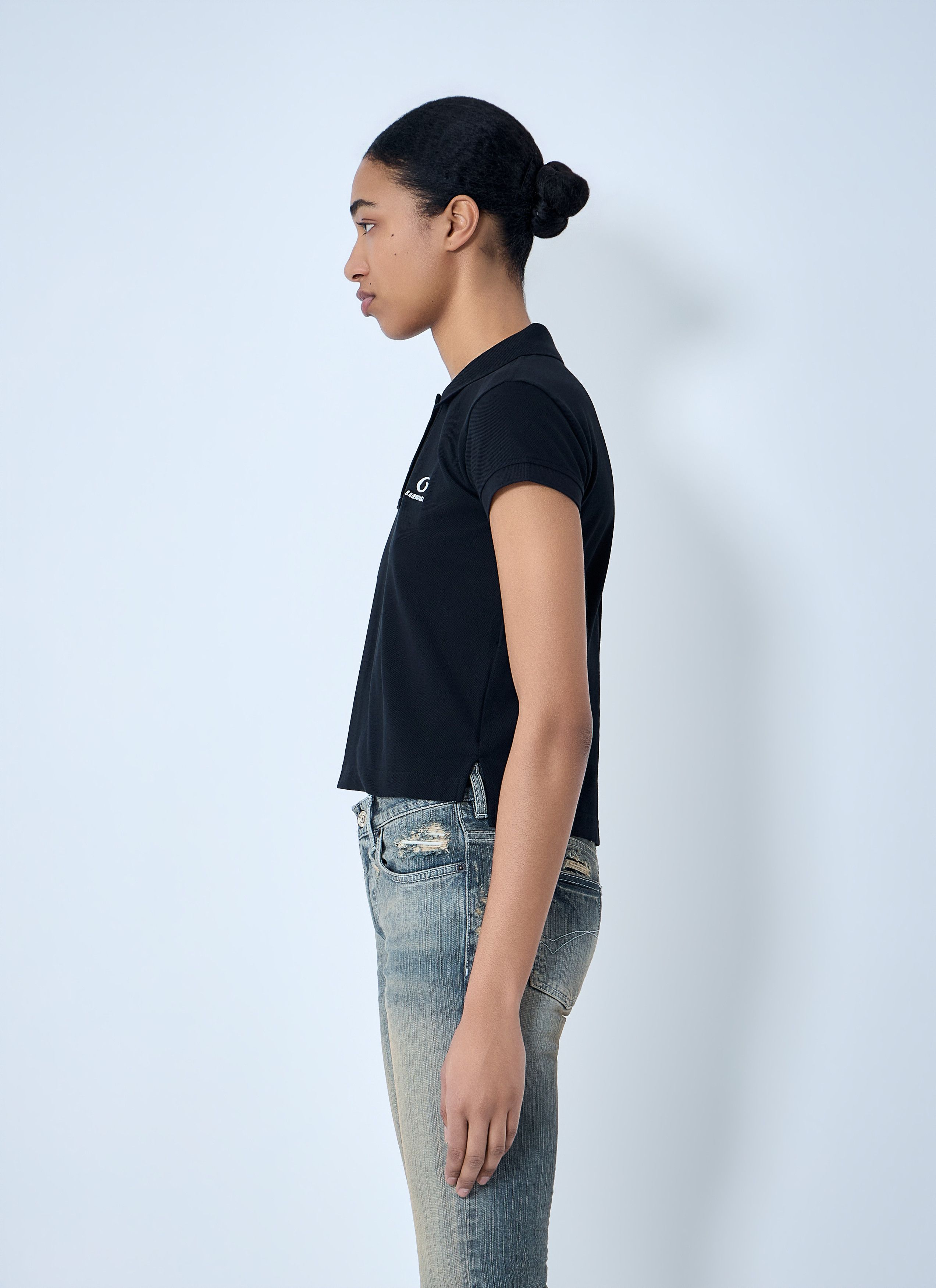 Balenciaga Cropped Polo Shirt Size XS / US 0-2 / IT 36-38 - 3 Thumbnail