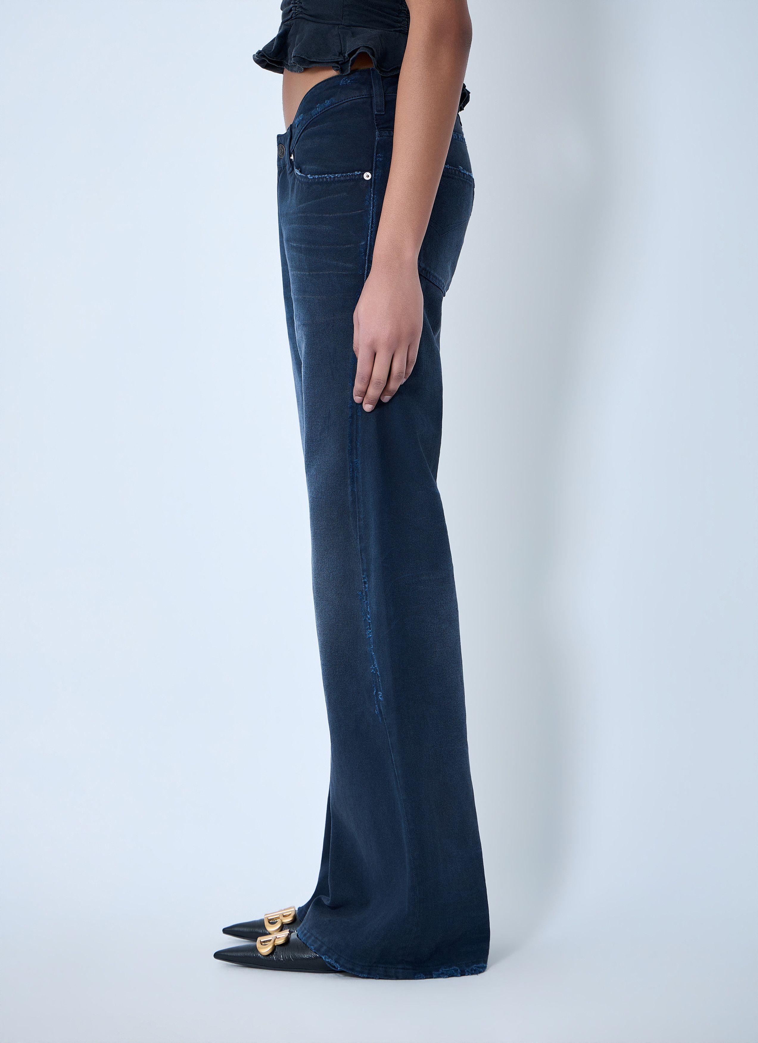 Balenciaga Curved Waist Jeans Size 28" / US 6 / IT 42 - 3 Thumbnail