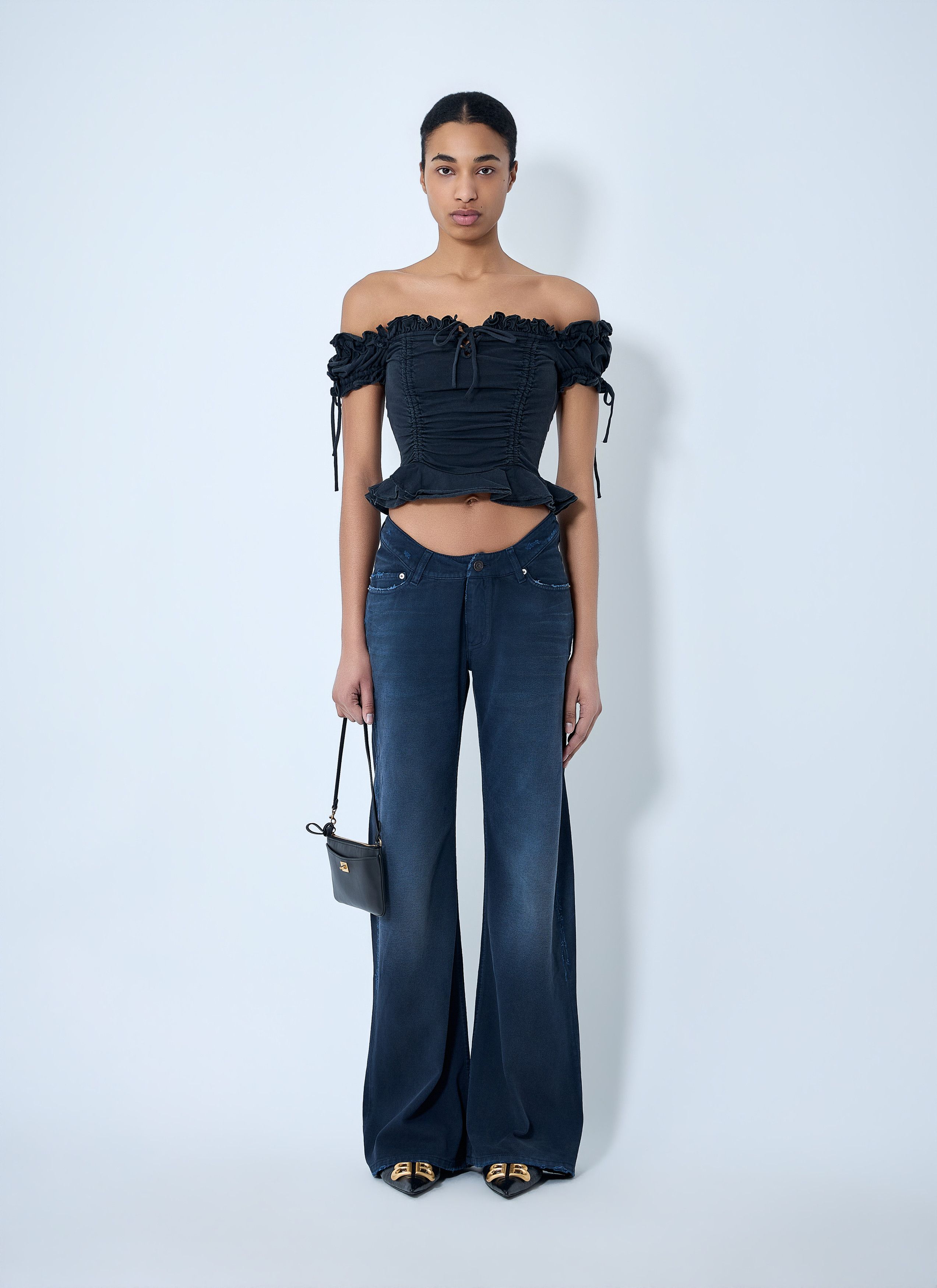 Balenciaga Curved Waist Jeans Size 29" - 2 Thumbnail