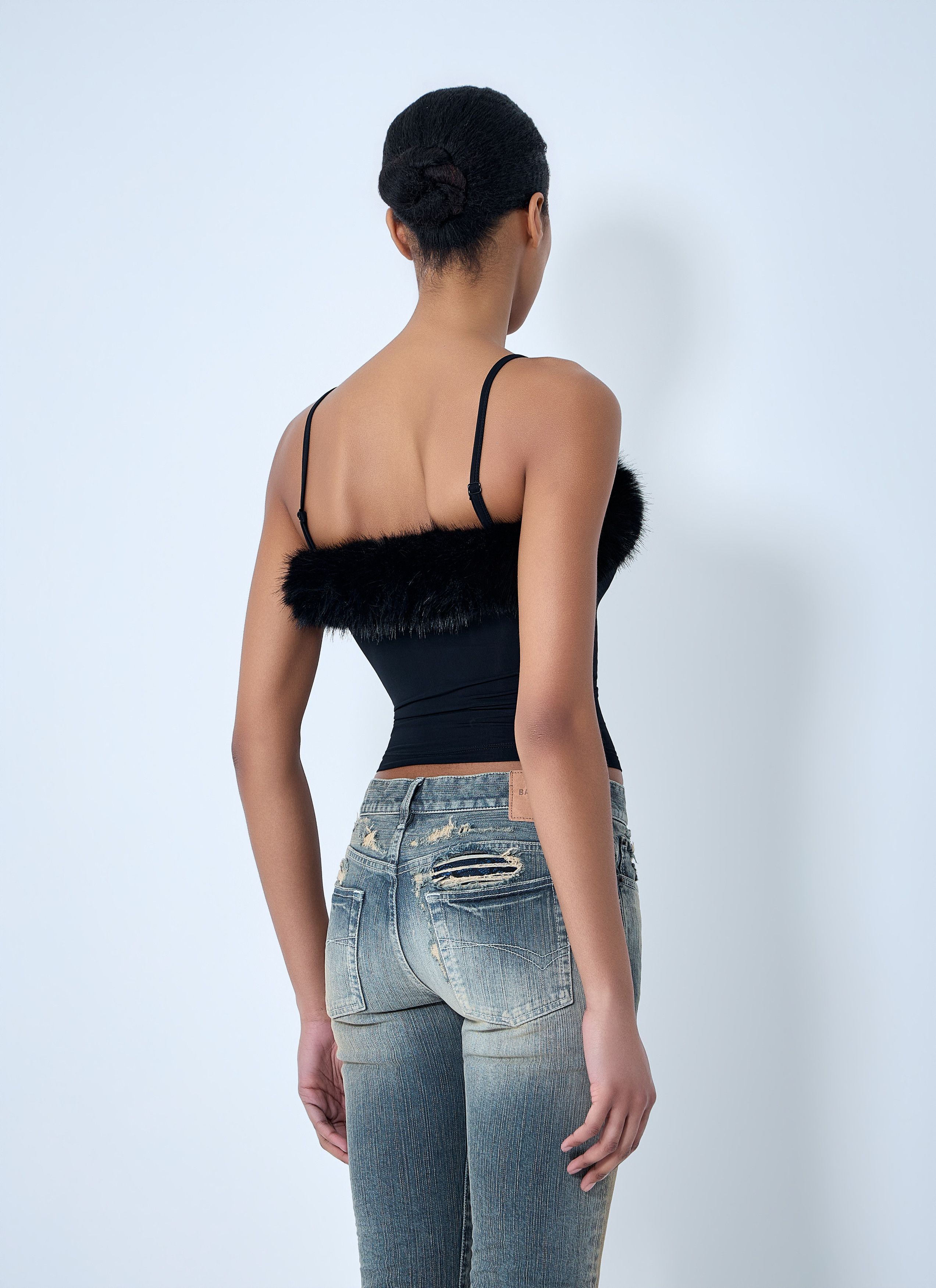 Balenciaga Faux Fur Strap Top Size M / US 6-8 / IT 42-44 - 4 Thumbnail