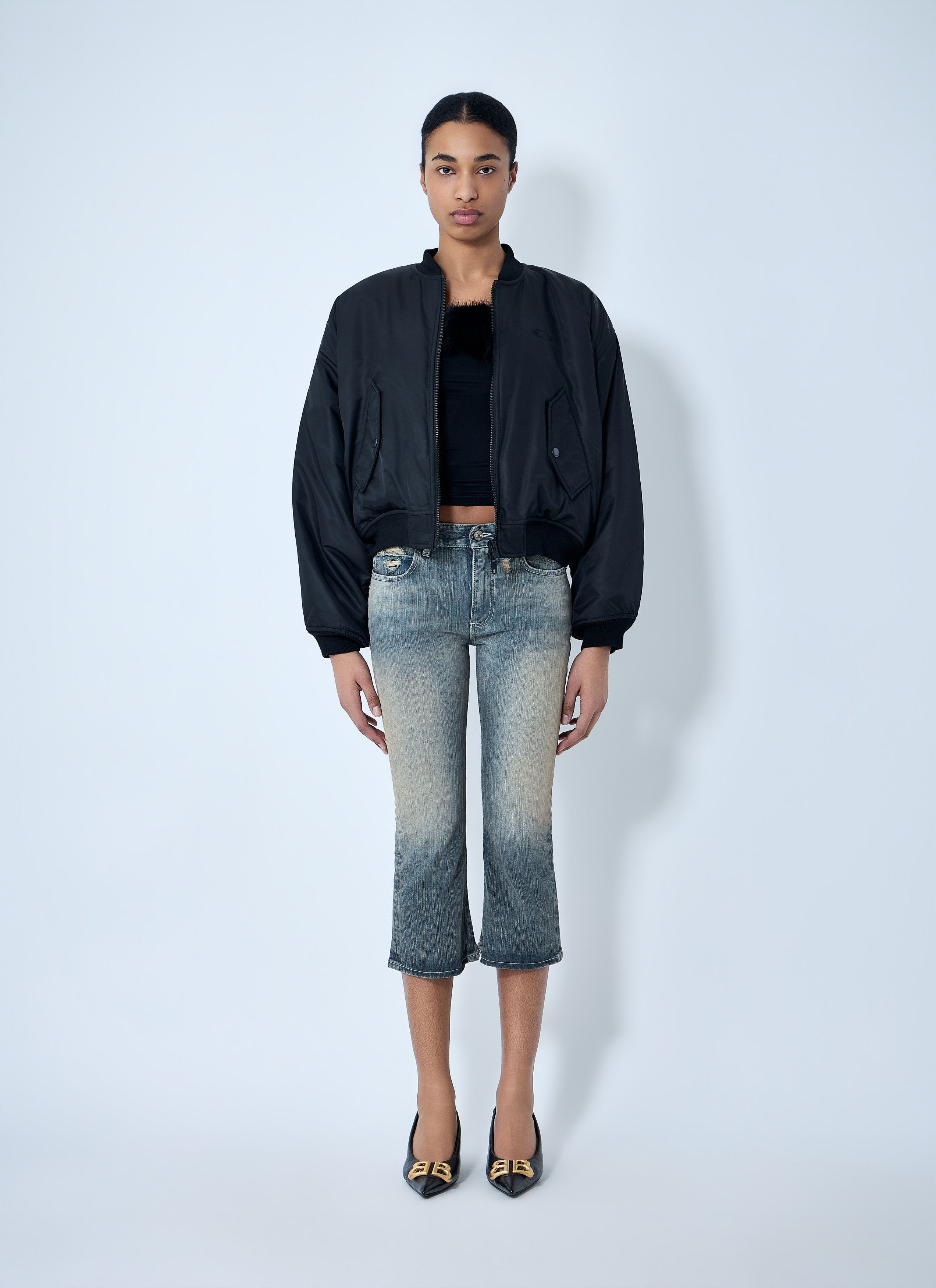 Balenciaga Zip-Front Bomber Jacket Size XS / US 0-2 / IT 36-38 - 2 Thumbnail