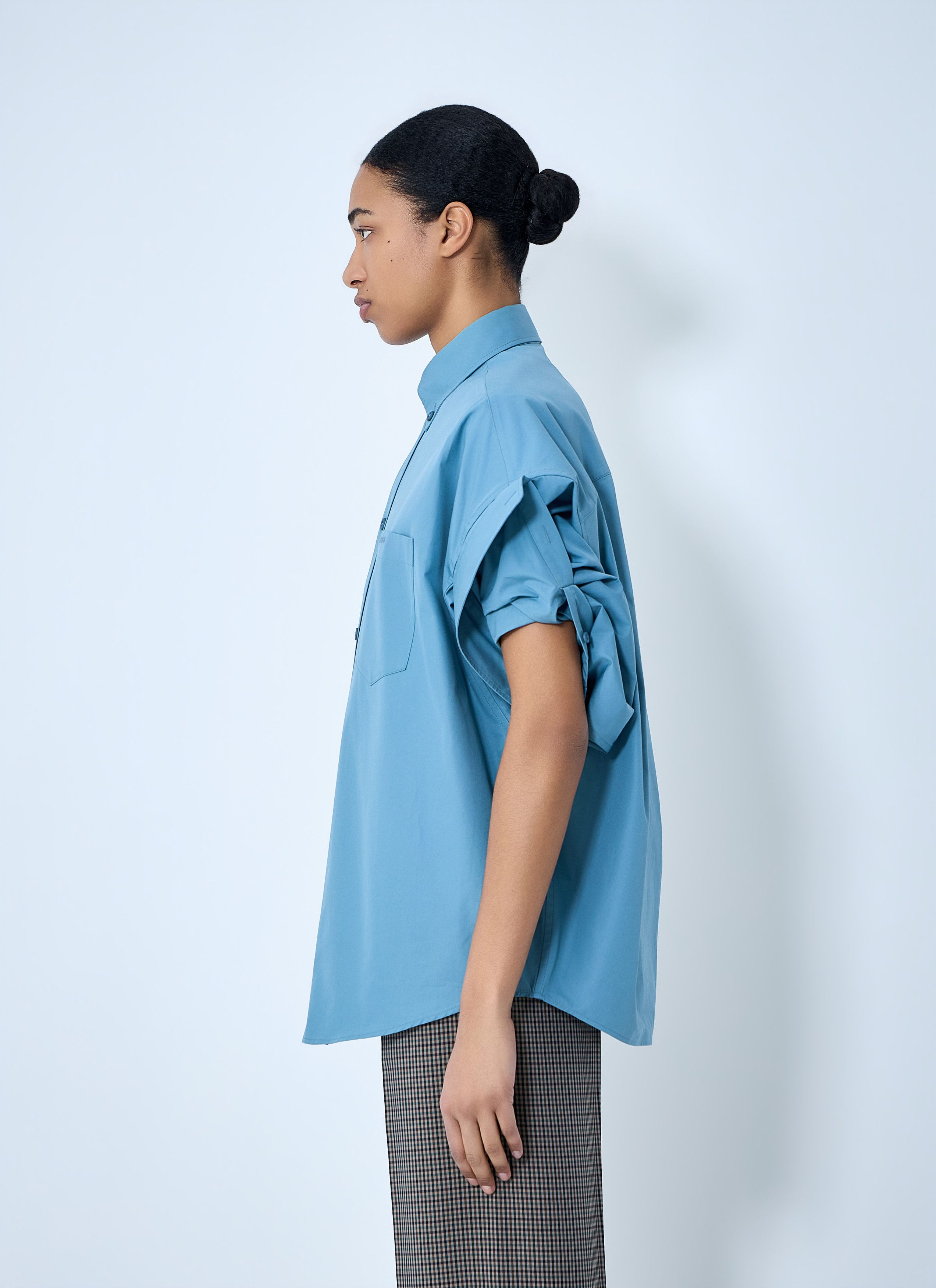 Balenciaga Tucked Sleeve Shirt Size S / US 4 / IT 40 - 3 Thumbnail